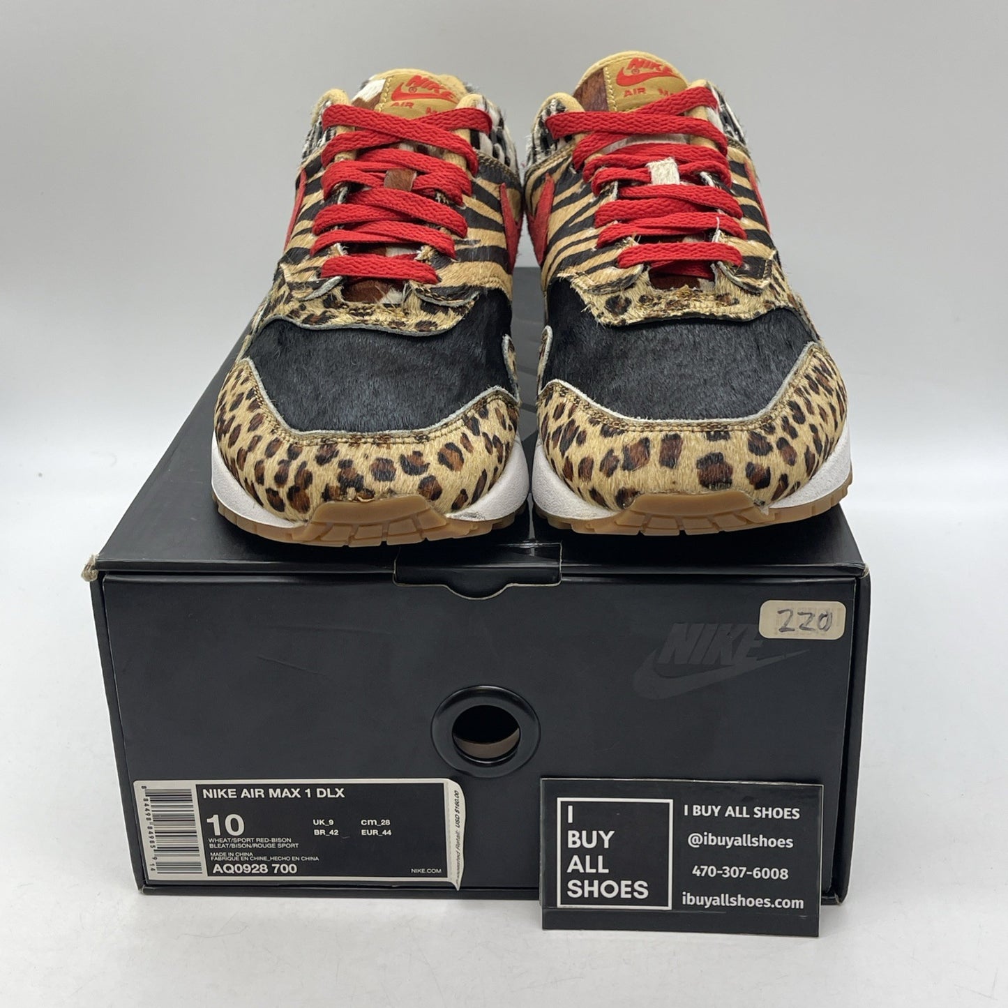 Size 10 - Nike Atmos x Air Max 1 DLX 2018 Animal Pack (AQ0928-700)