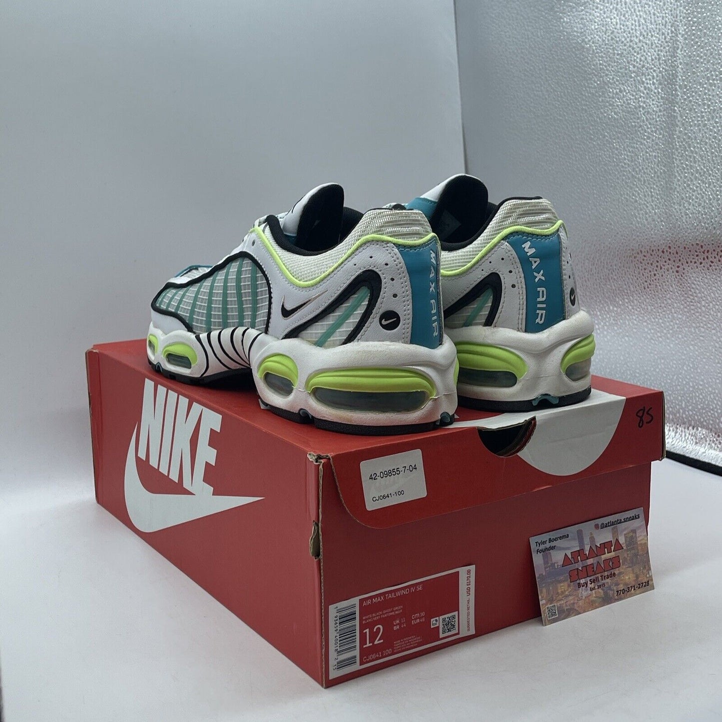 Size 12 - Nike Air Max Tailwind 4 Transparent Green White Blue (CJ0641-100)