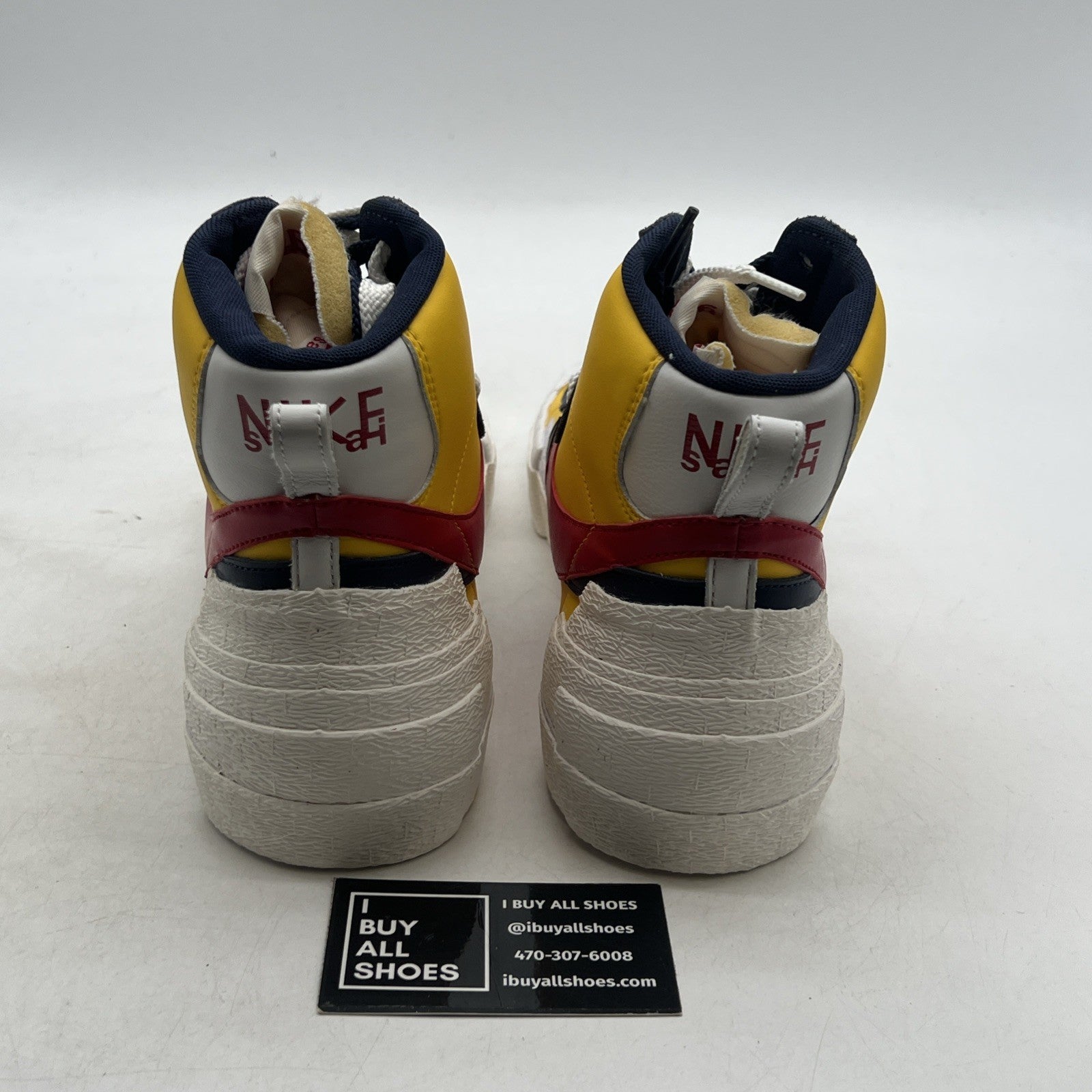 Size 12 - Nike sacai x Blazer Mid Maize Navy (BV0072-700)