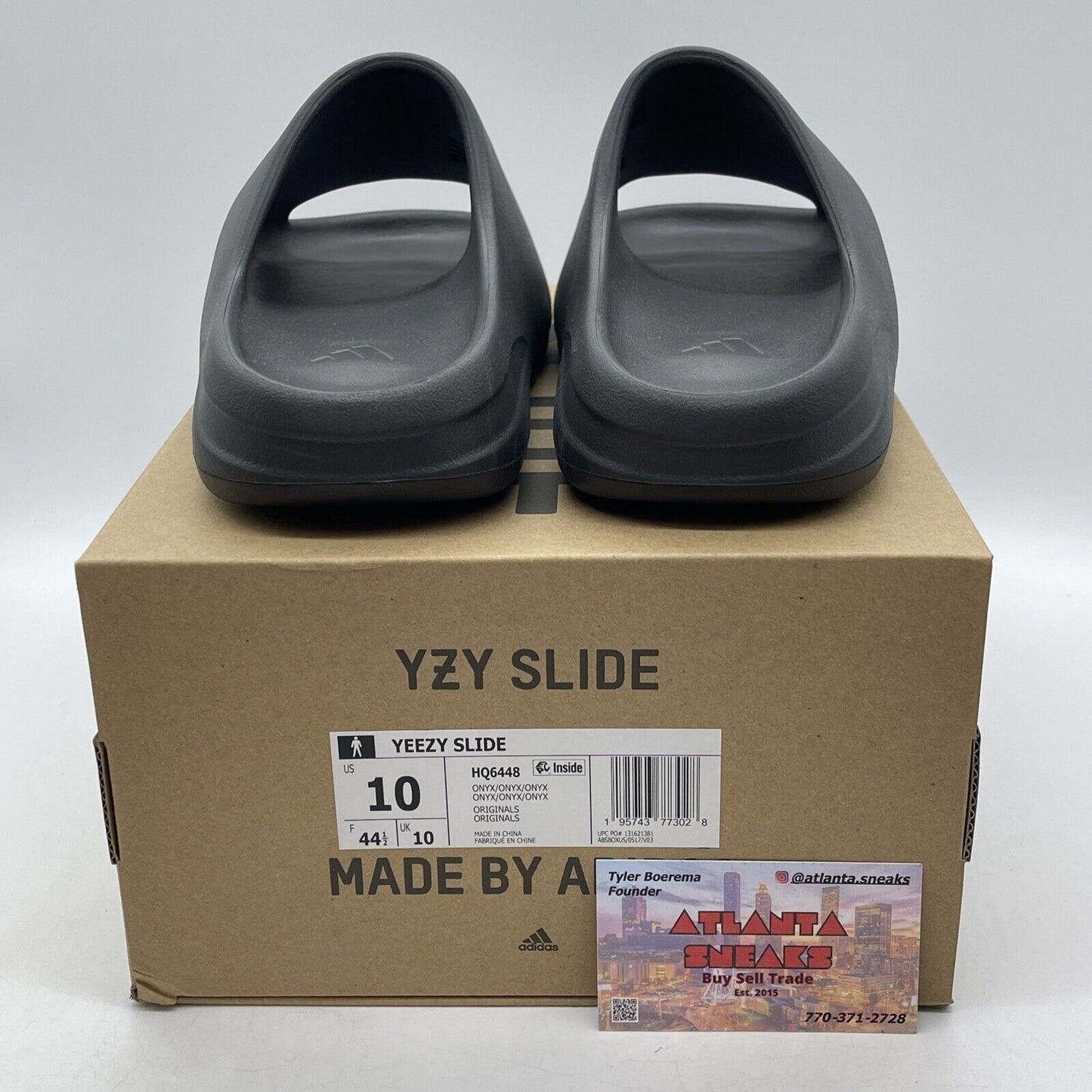 Size 10 - Adidas Yeezy Slide Onyx Black (HQ6448)