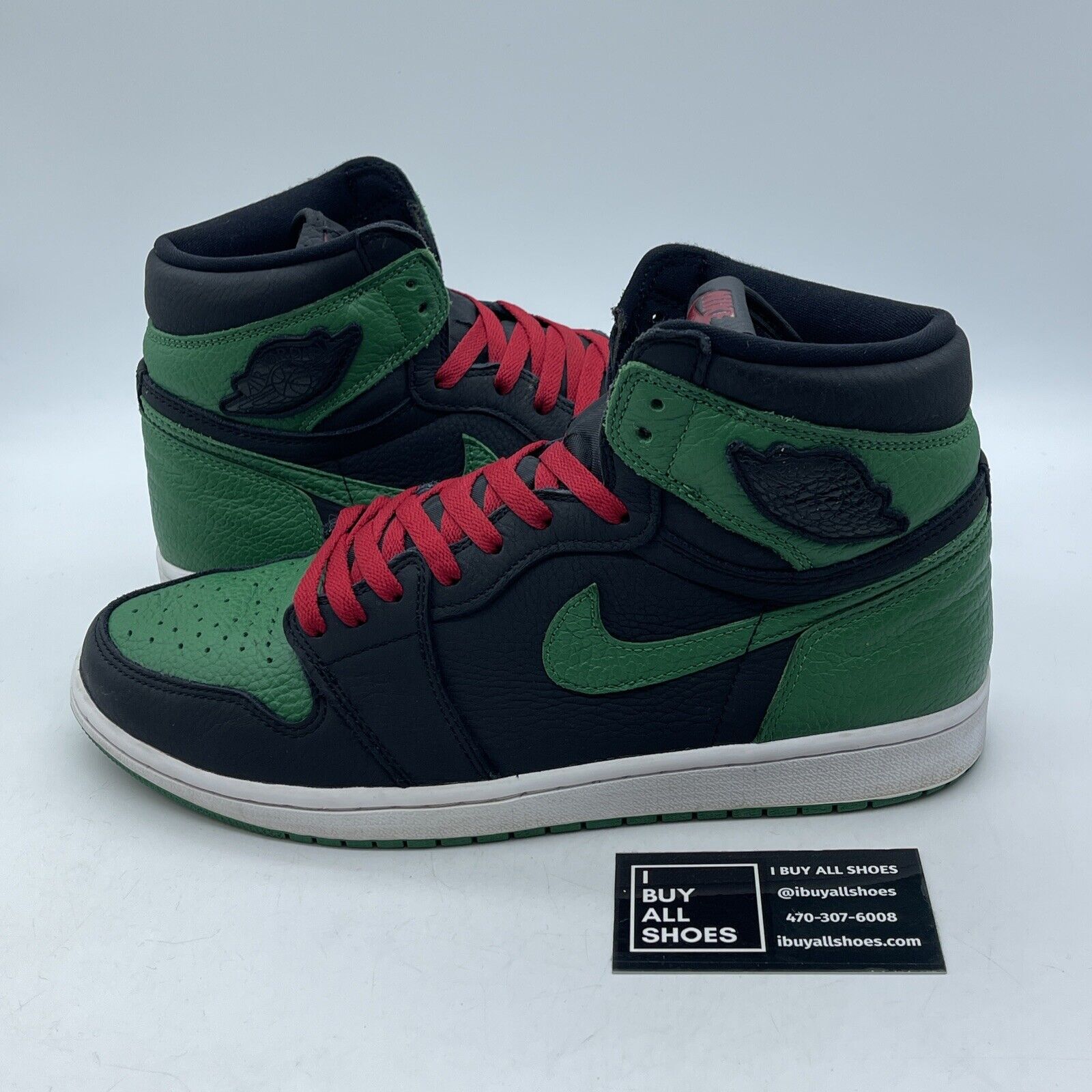 Size 11 - Jordan 1 Retro OG High Pine Green 2.0 Black Leather (555088-030)