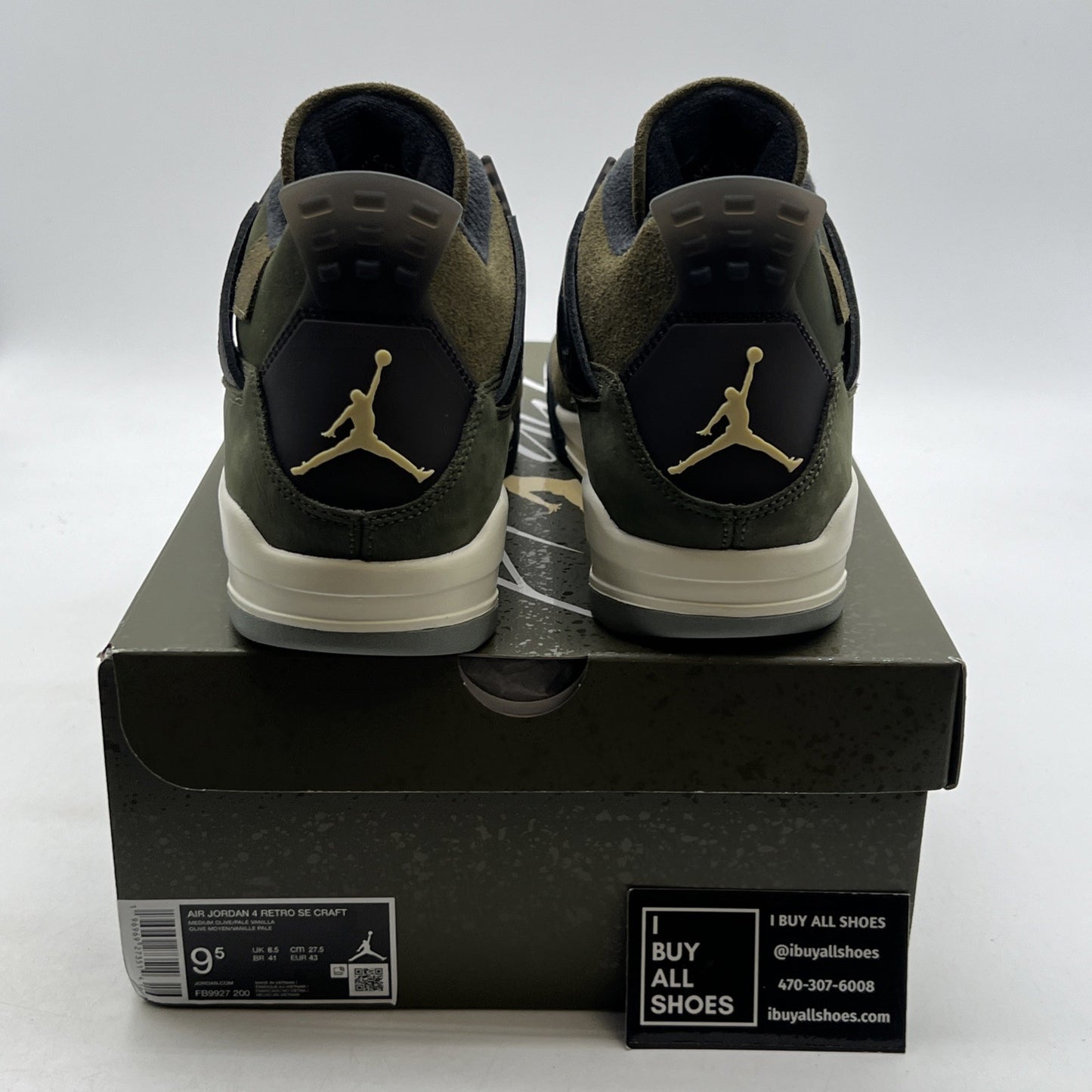 Size 9.5 - Air Jordan 4 SE Retro Low Craft - Olive (FB9927-200)