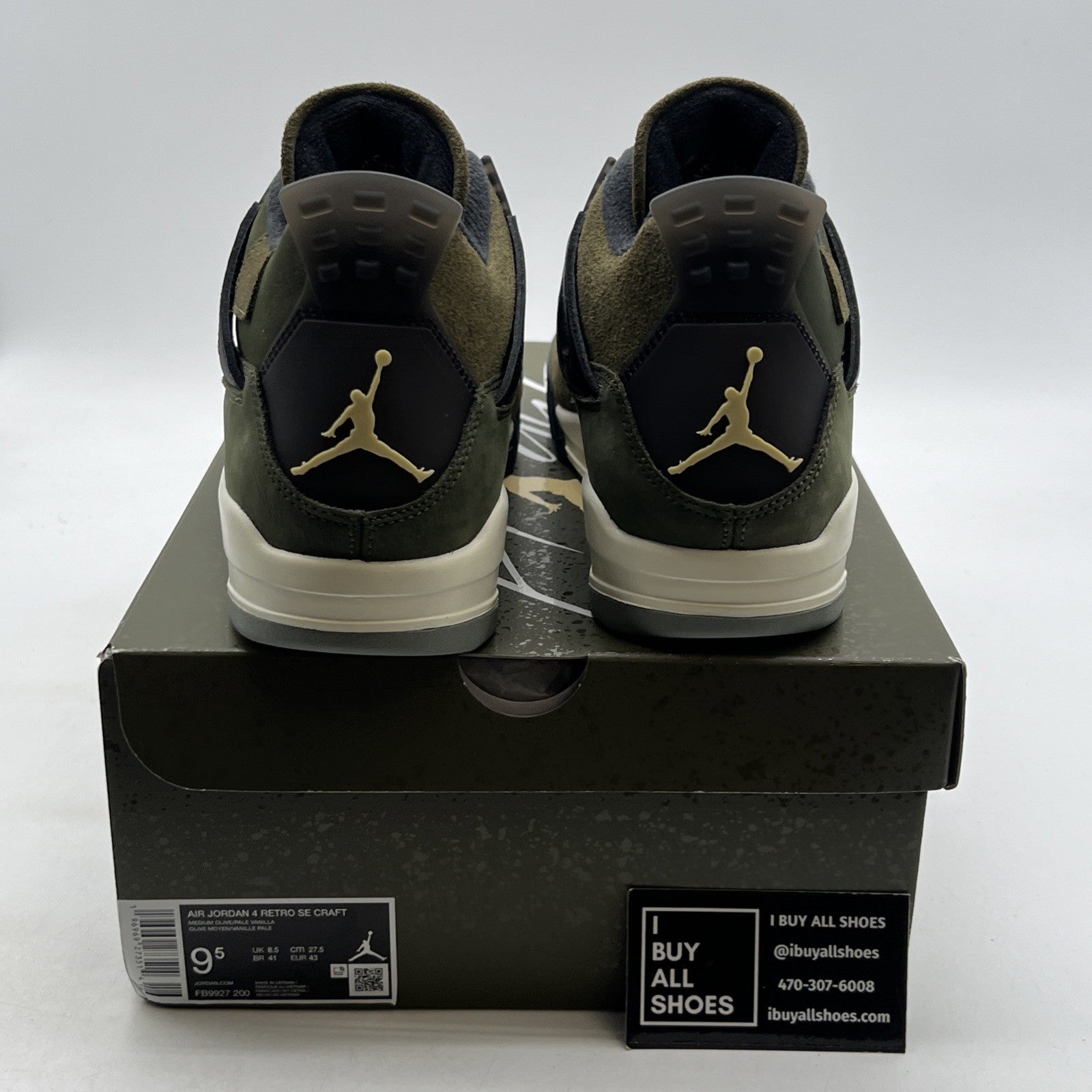 Size 9.5 - Air Jordan 4 SE Retro Low Craft - Olive (FB9927-200)