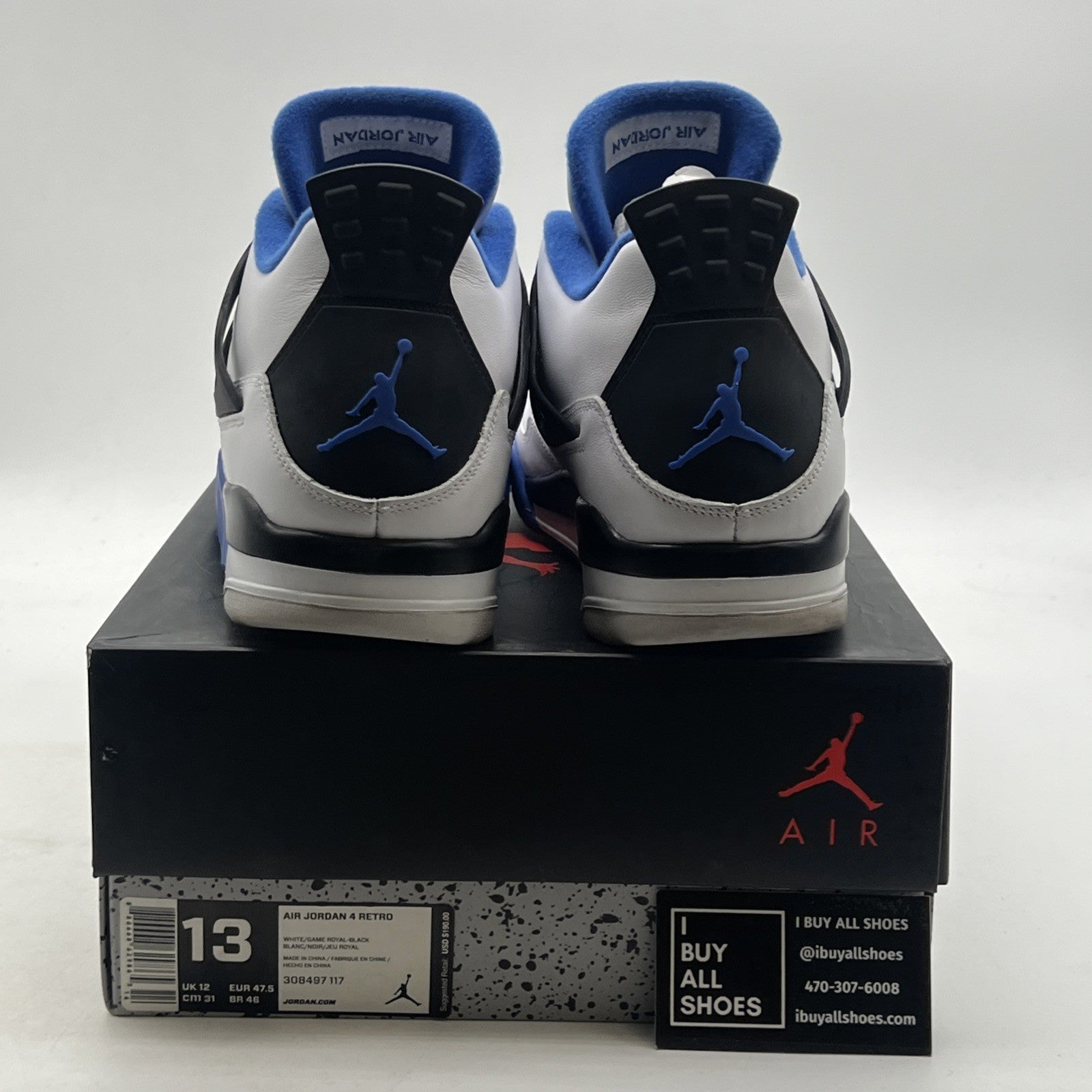 Size 13 - Air Jordan 4 Retro Mid Motorsports (308497-117)