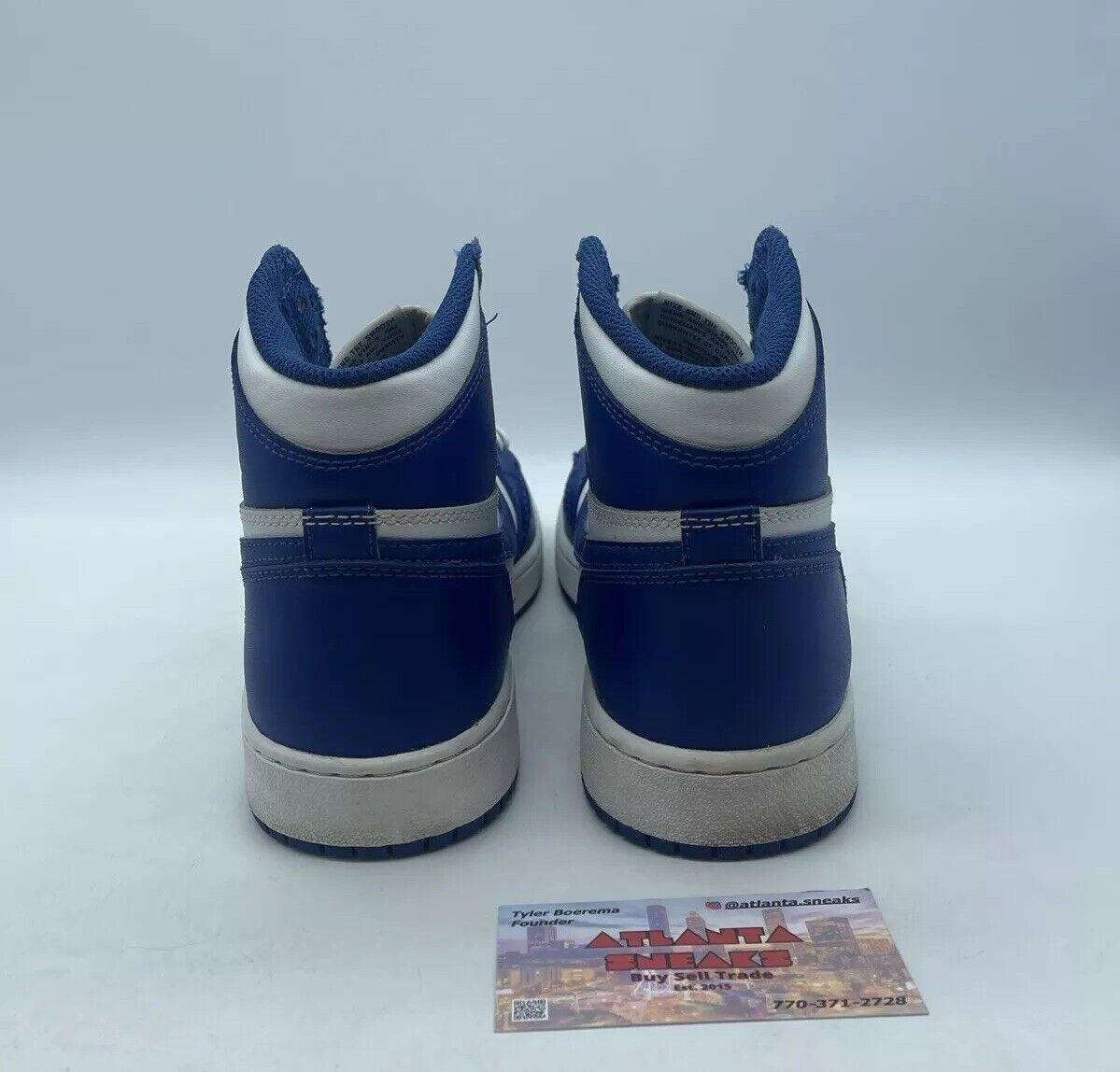 Size 6.5Y (GS) - Jordan 1 OG High Storm Blue White Leather (575441-127)