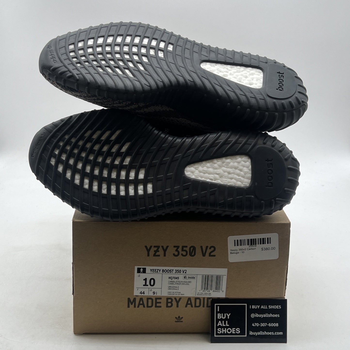 Size 10 - adidas Yeezy Boost 350 V2 Low Carbon Beluga (HQ7045)