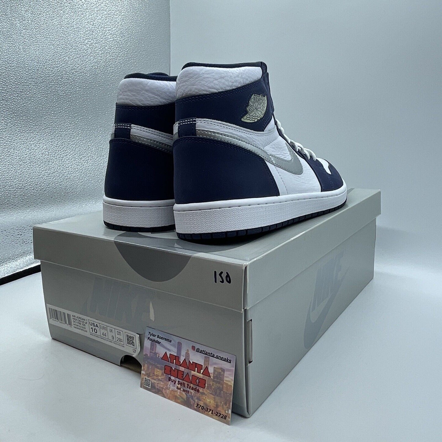 Size 10 - Jordan 1 Retro High CO.JP Midnight Navy White Suede (DC1788-100)