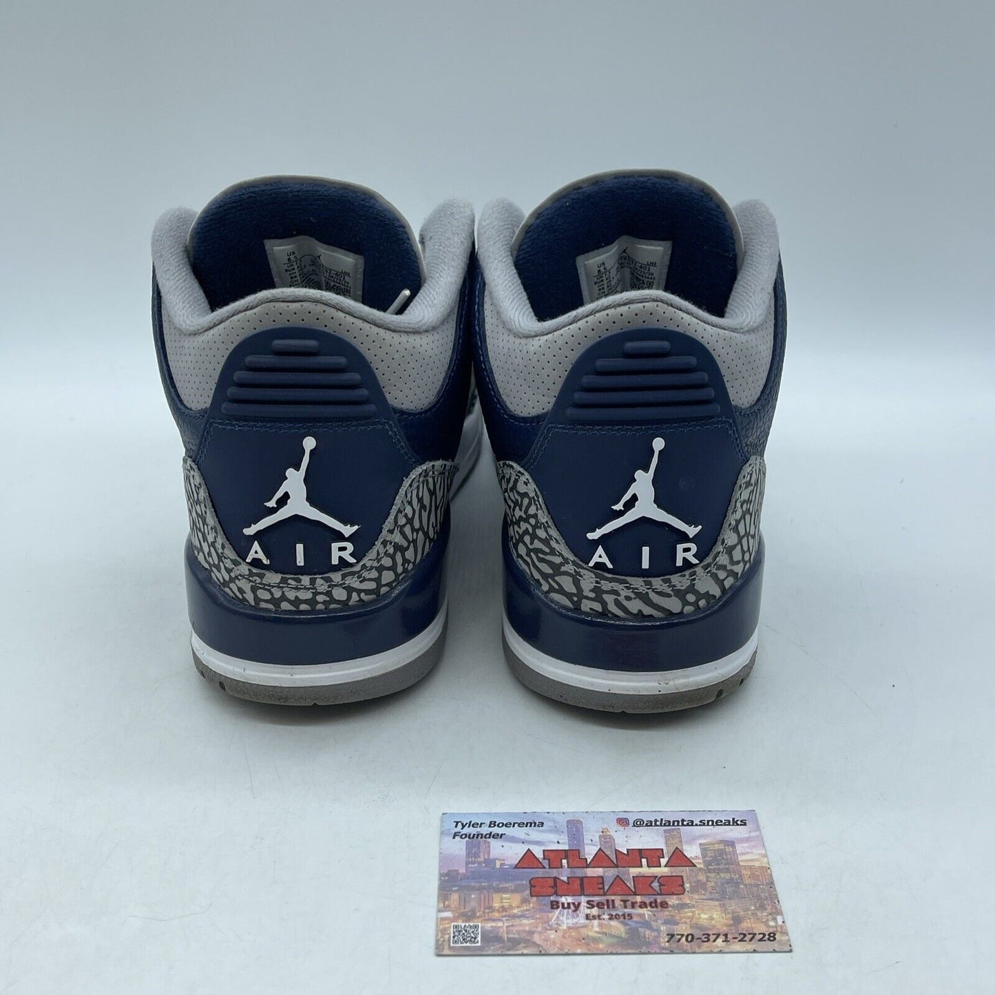 Size 8.5 - Jordan 3 Retro Blue White Leather Grey Suede (CT8532-401)