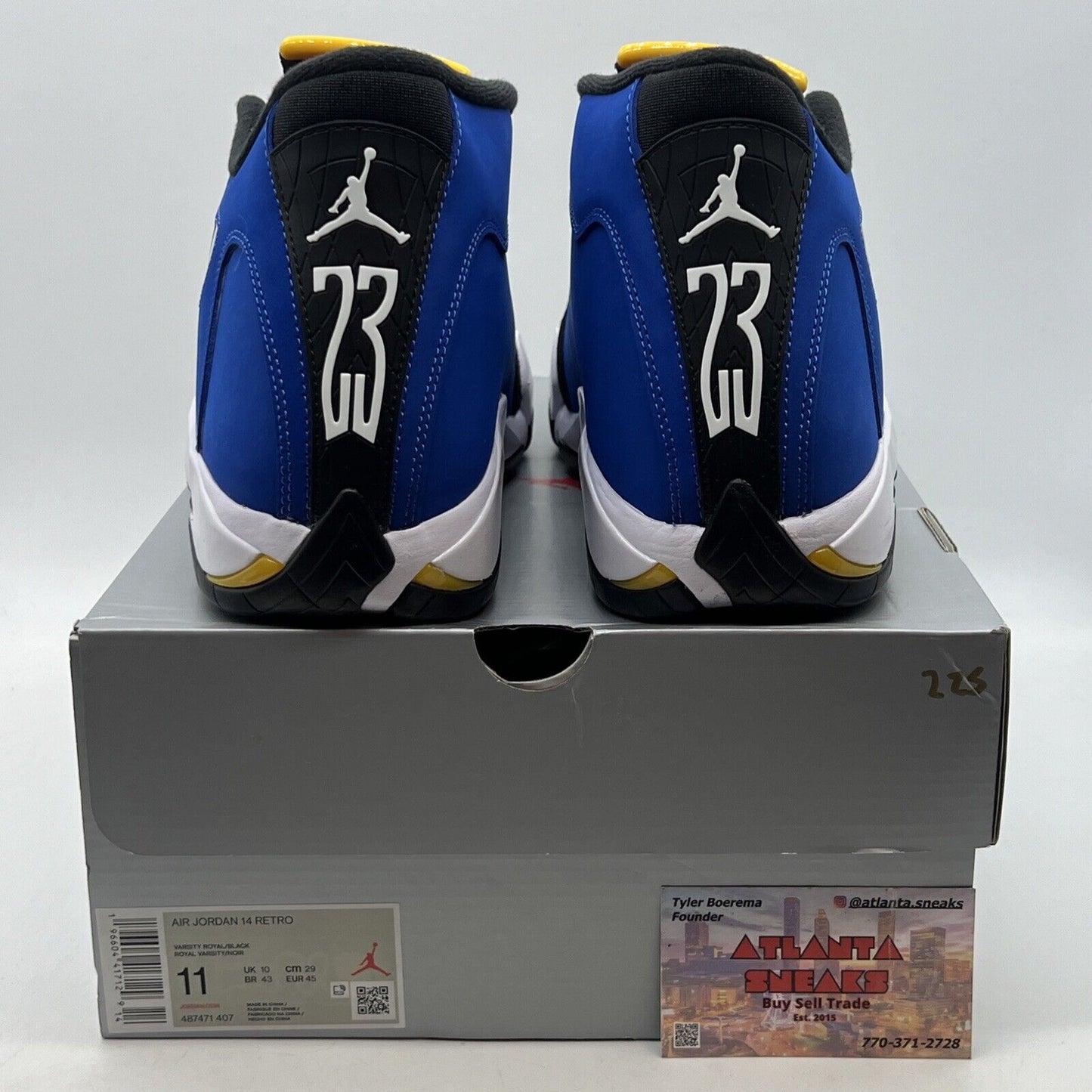 Size 11 - Air Jordan 14 Retro Laney White Black Suede (487471-407)