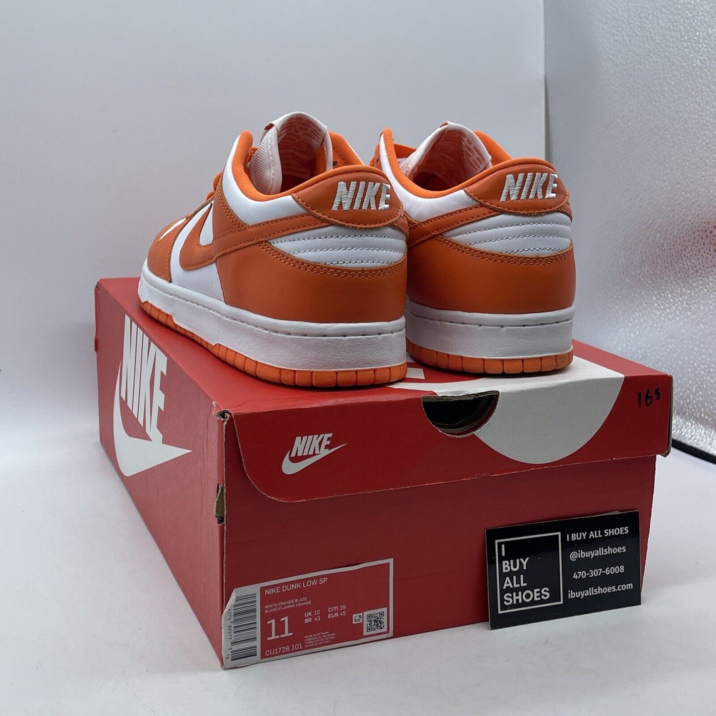 Size 11 - Nike Dunk Low Retro SP Syracuse Orange White Leather (CU1726-101)