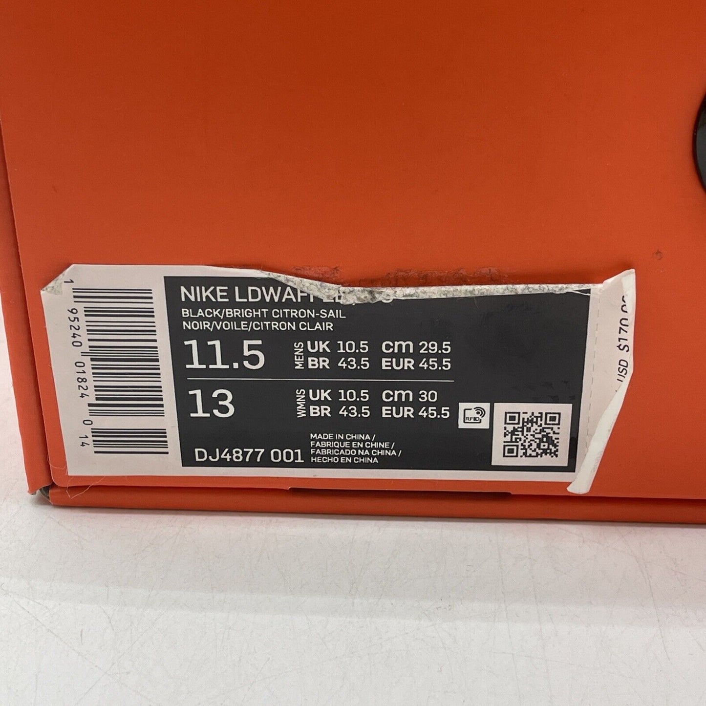 Size 11.5 - Nike sacai x Undercover x LDWaffle Bright Citron (DJ4877-001)