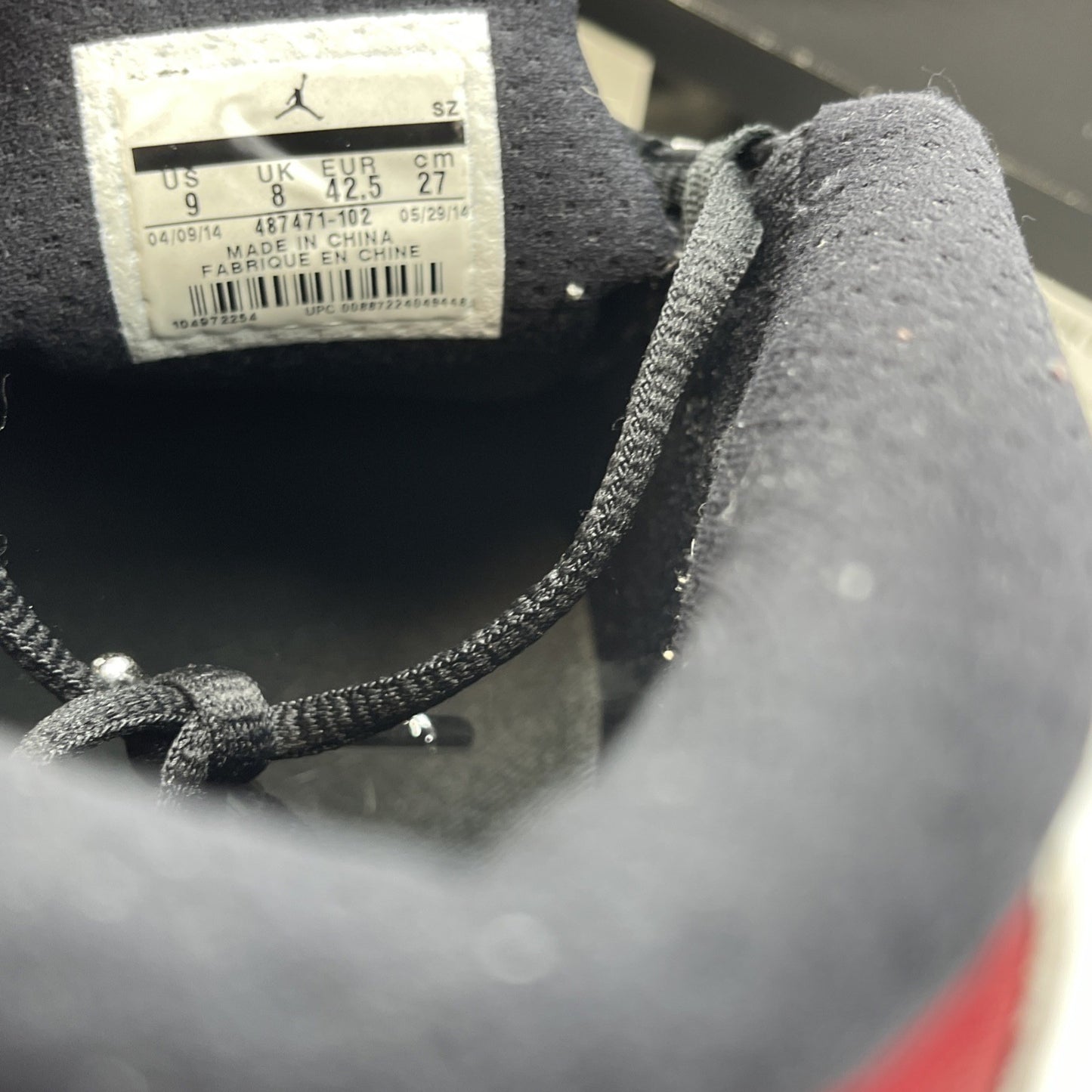 Size 9 - Air Jordan 14 Retro 2014 Black Toe (487471-102)