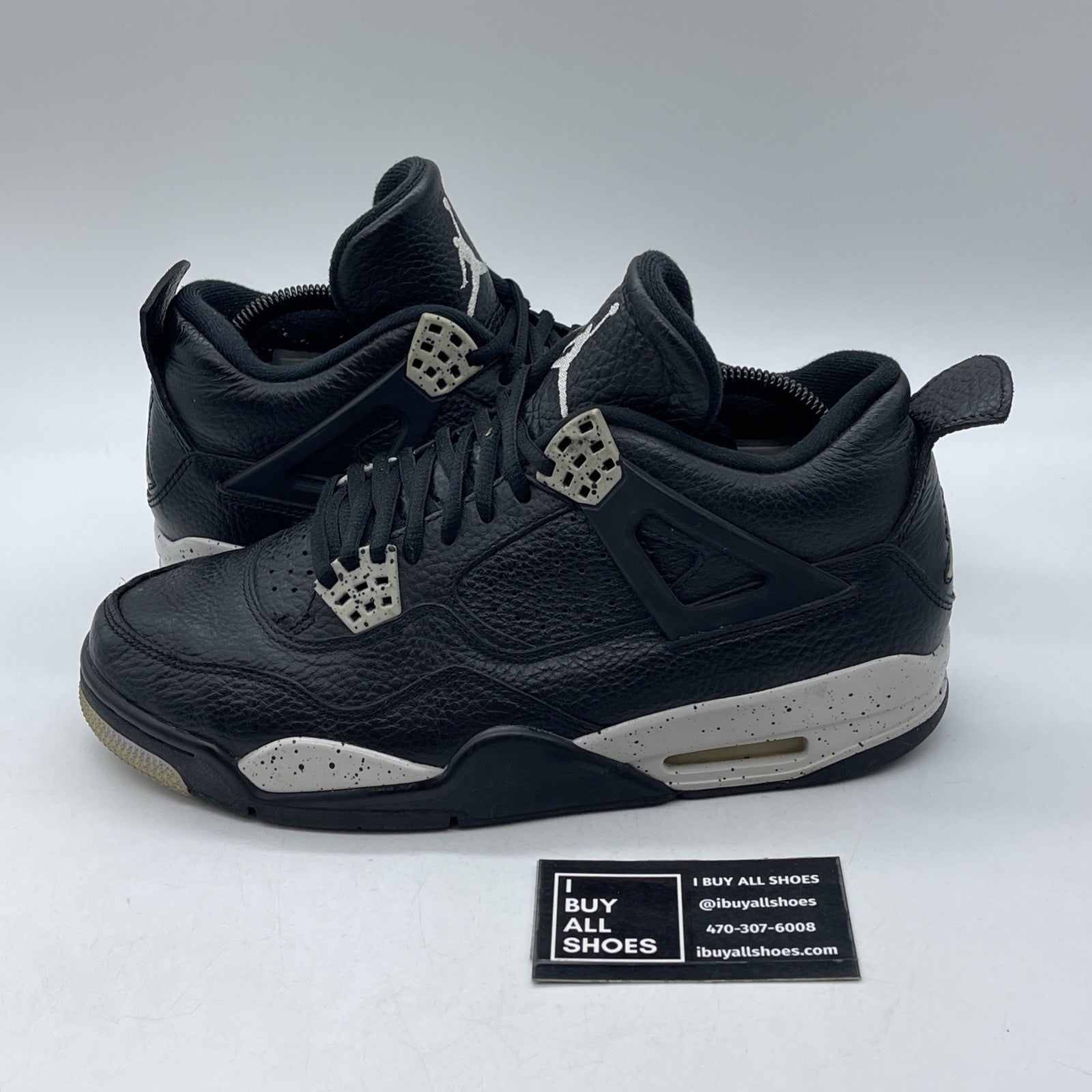 Size 8.5 - Air Jordan 4 Retro LS oreo 2015 (314254-003)