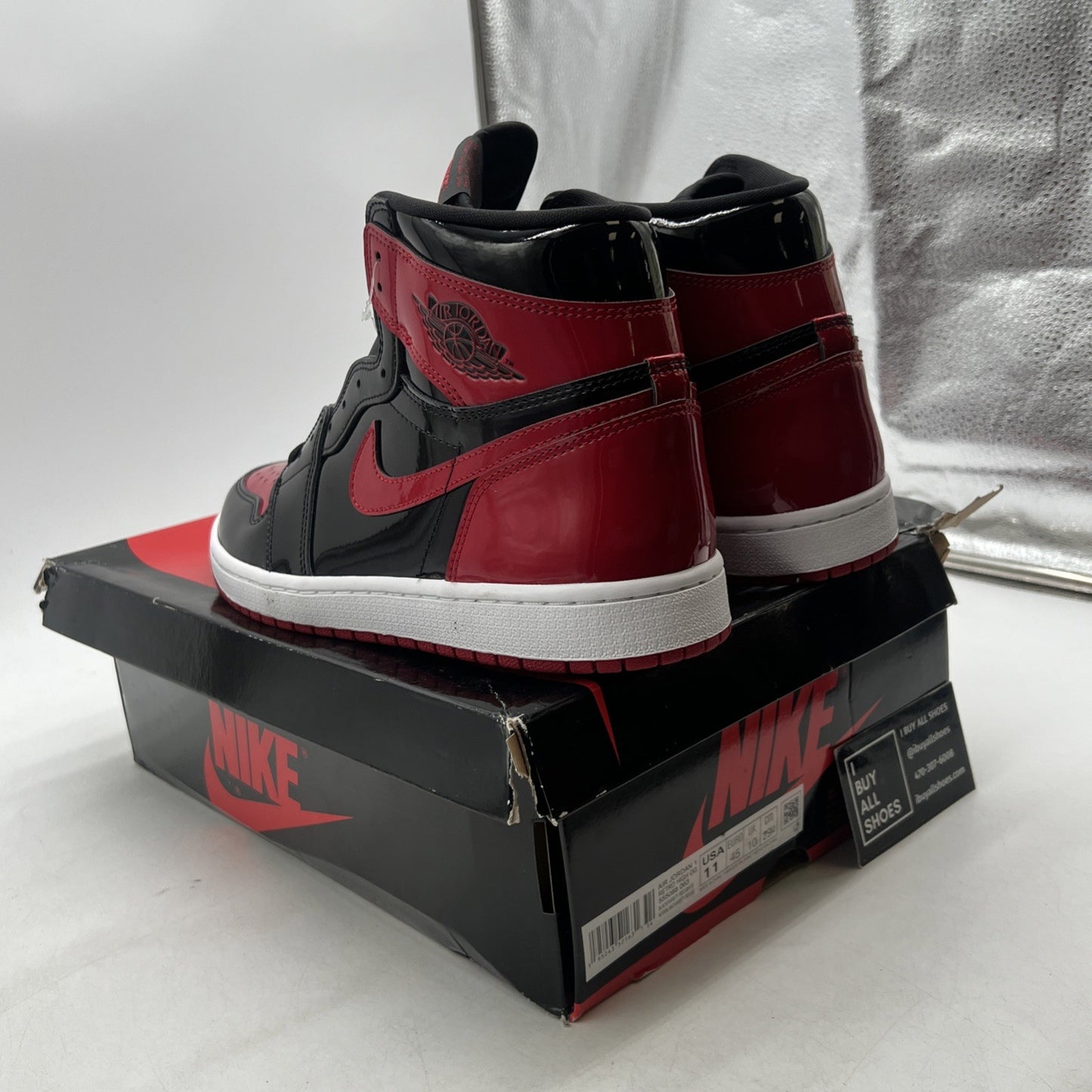 Size 11 - Air Jordan 1 Retro OG High Patent Bred (555088-063)