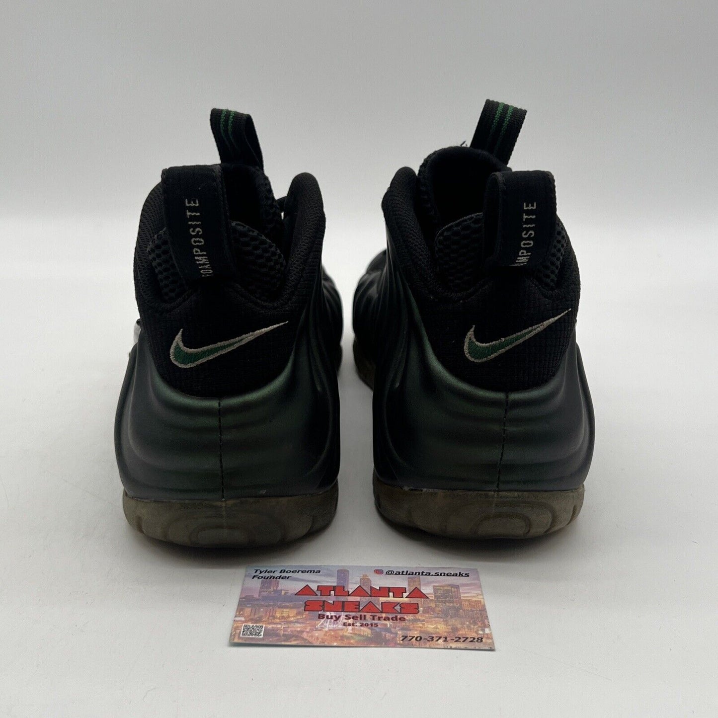 Size 9.5 - Nike Air Foamposite Pro Pine Green Black Suede (624041-301)