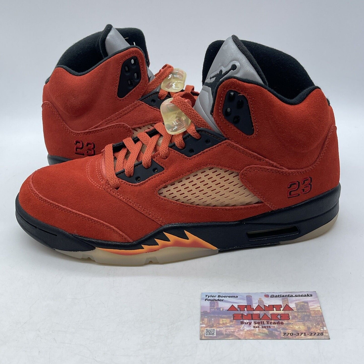 Size 12W - Air Jordan 5 Retro Dunk on Mars Orange Black Silver (DD9336-800)