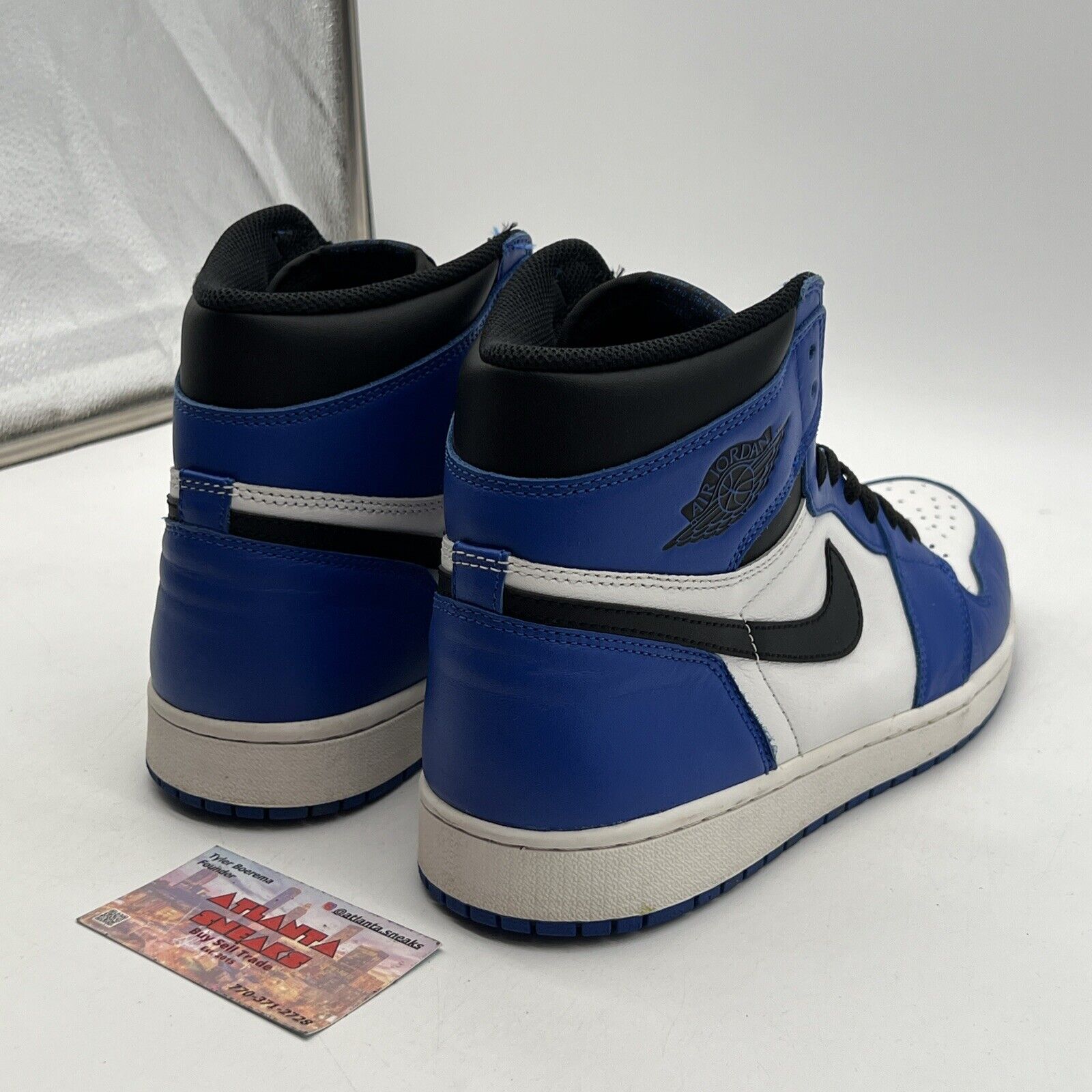 Size 12 - Jordan 1 Retro High OG Game Royal 2018 Black White Blue (555088-403)