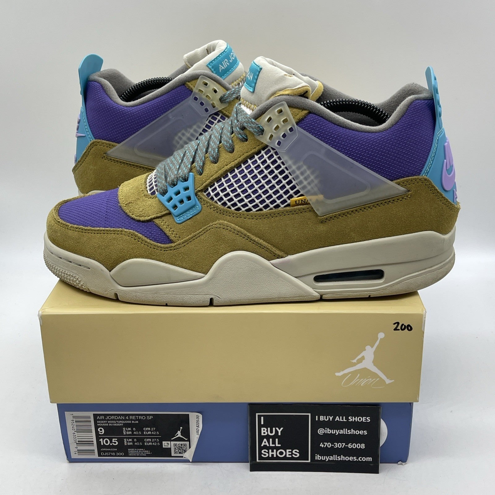 Size 9 - Air Jordan 4 Retro SP x Union 30th Anniversary (DJ5718-300)