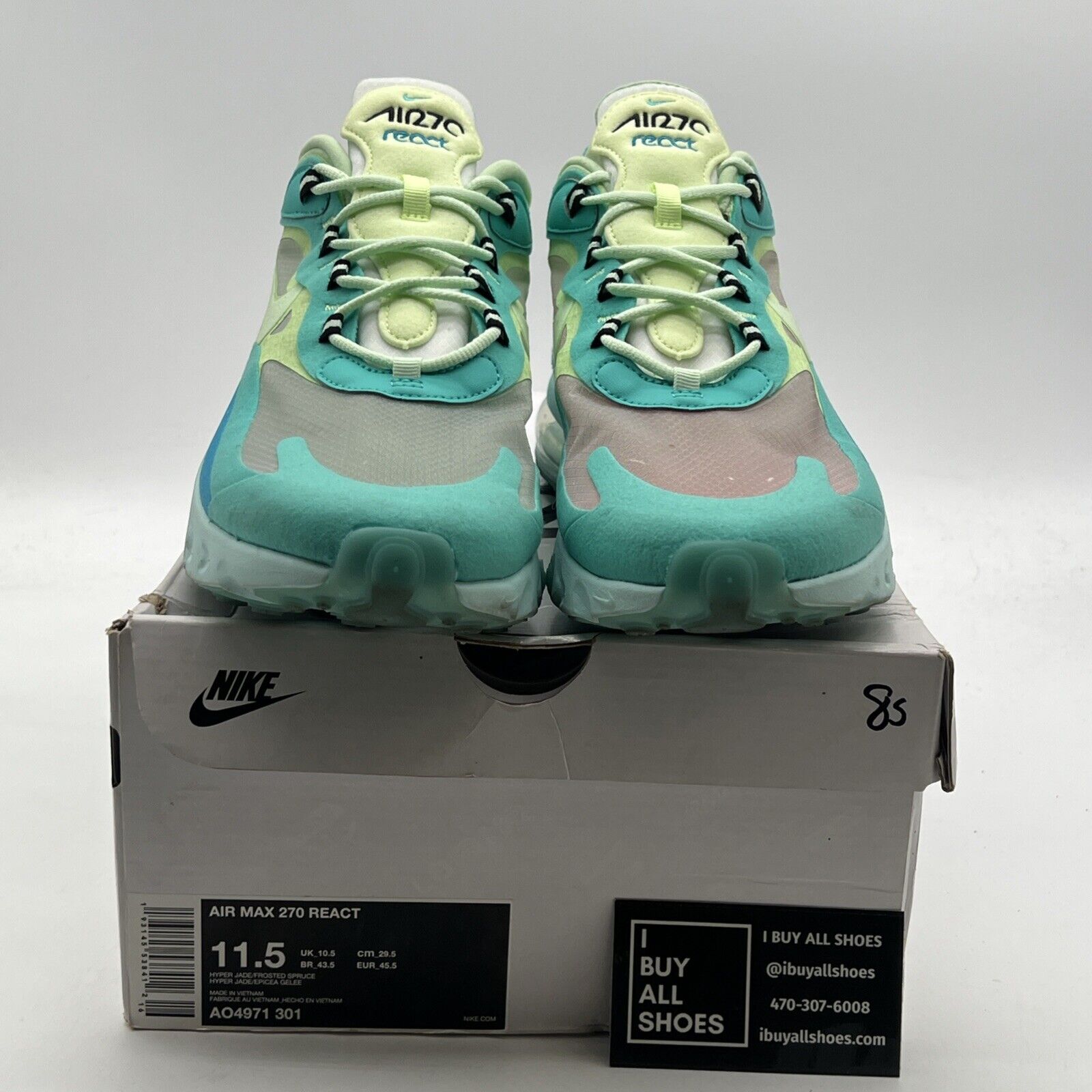 Size 11.5 - Nike Air Max 270 React Psychedelic Art (AO4971-301)