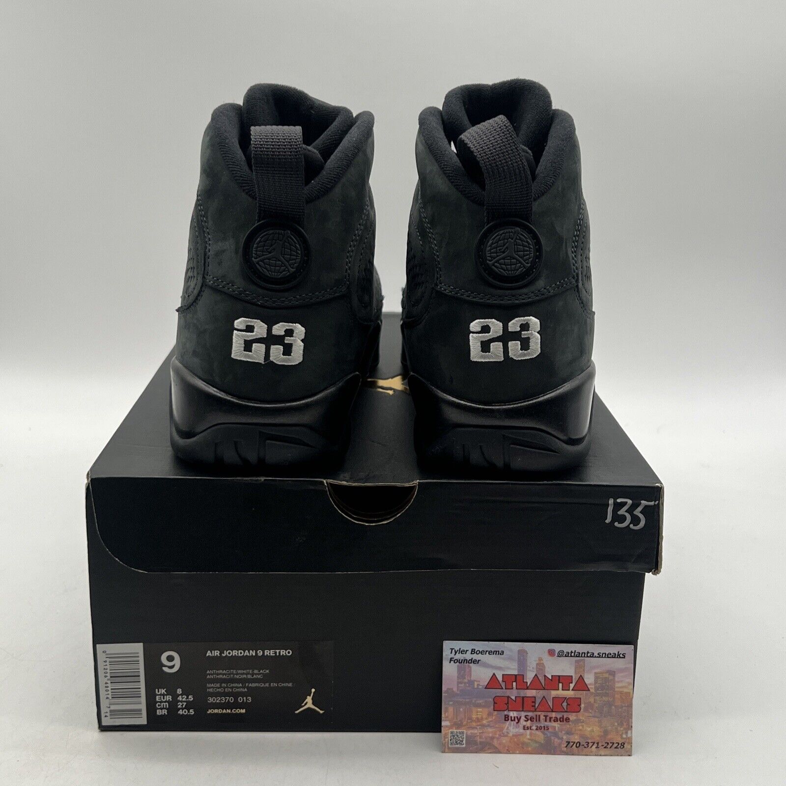 Size 9 - Air Jordan 9 Retro Anthracite Suede Grey (302370-013)