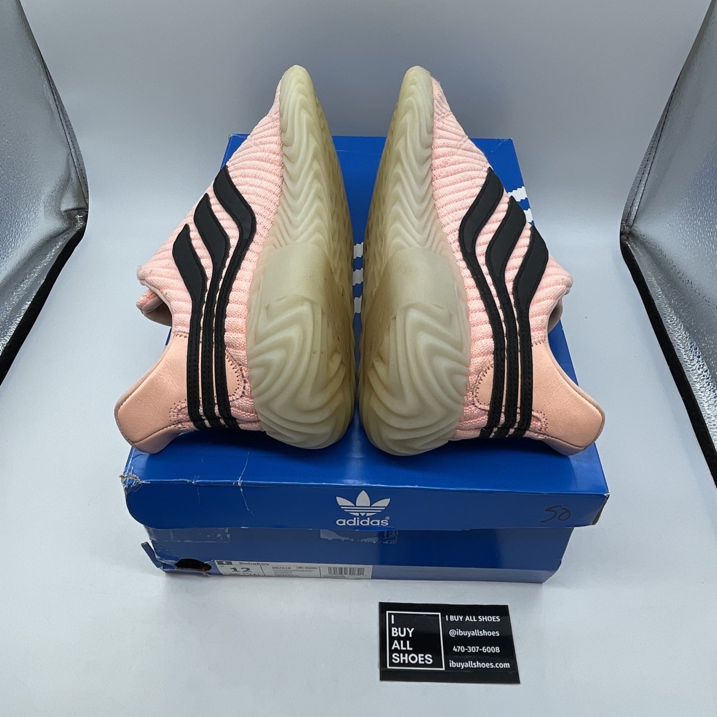 Size 12 - adidas Sobakov Clear Orange Pink Black Suede Leather (BB7619)