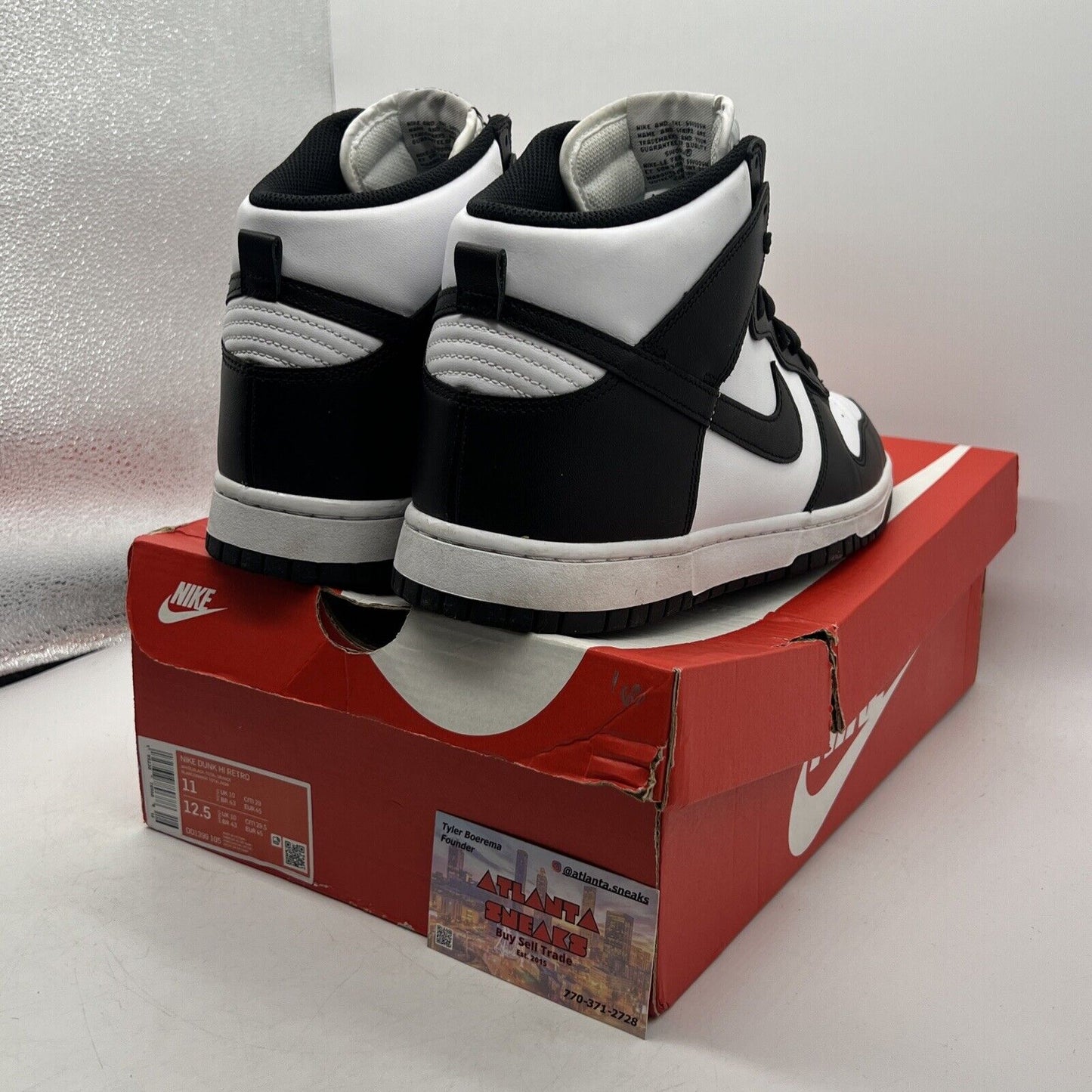 Size 11 - Nike Dunk High Black White Leather (DD1399-105)