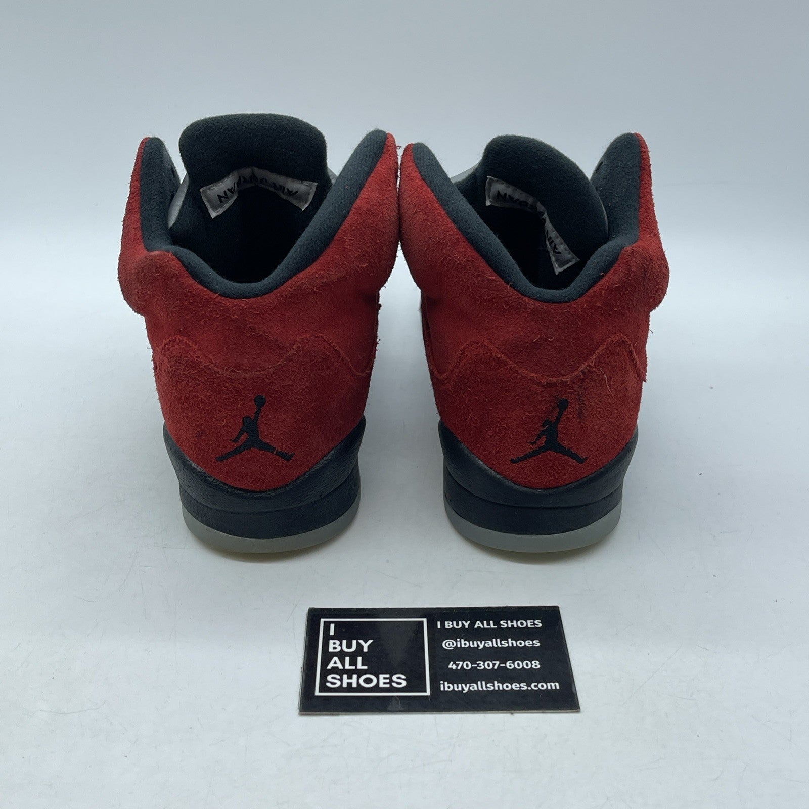 Size 5.5Y - Jordan 5 Retro Mid Raging Bull Red Black Suede (440888-600)