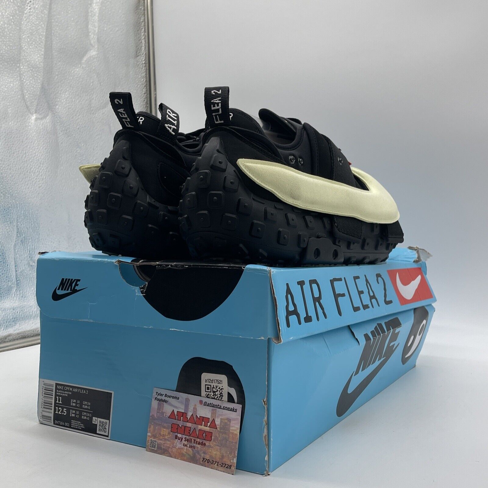 Size 11 - Air Flea 2 x Cactus Plant Flea Market Black Alabaster (DV7164-001)
