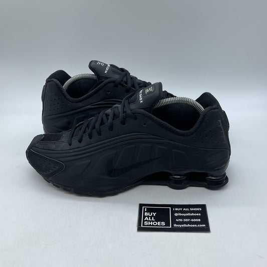 Size 10 - Nike Shox R4 Black Suede Leather  (HQ1988-001)