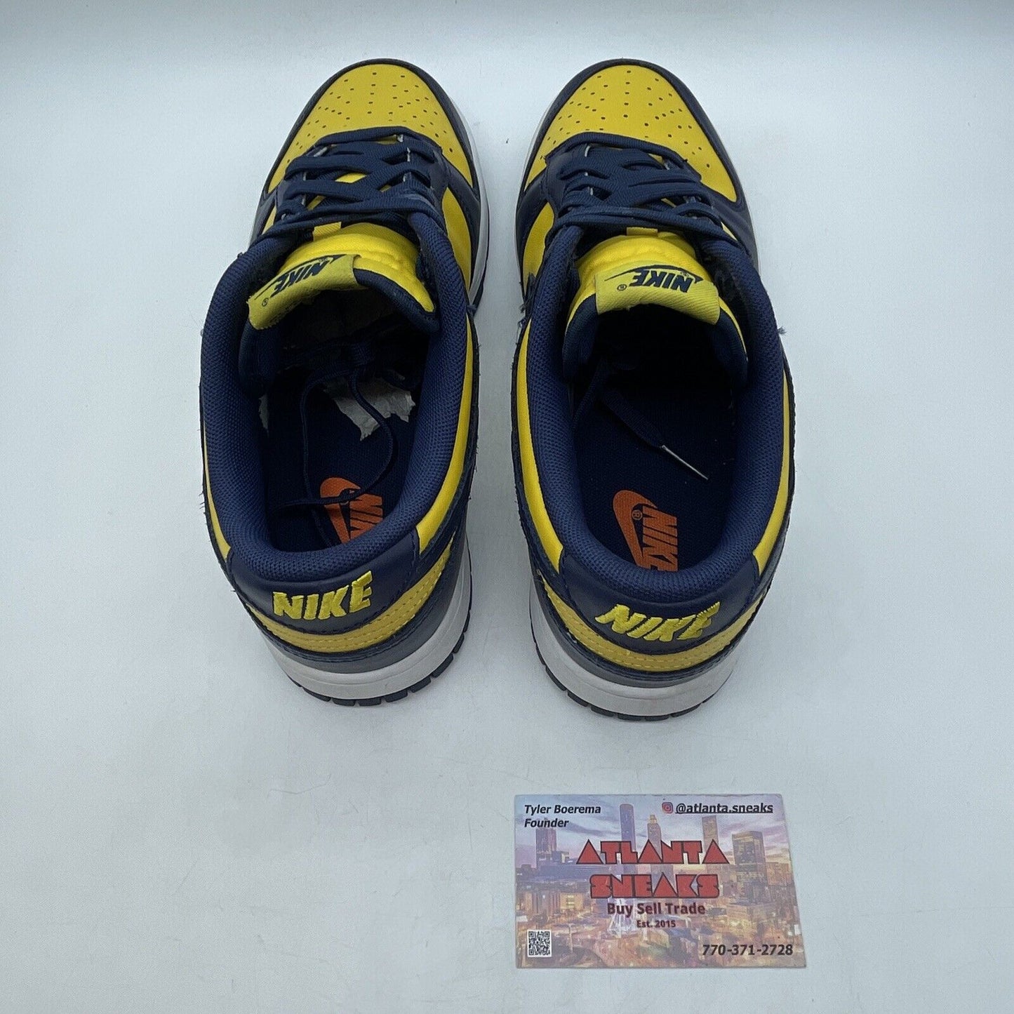 Size 8 - Nike Dunk Low Michigan 2021 Blue White Yellow Leather (DD1391-700