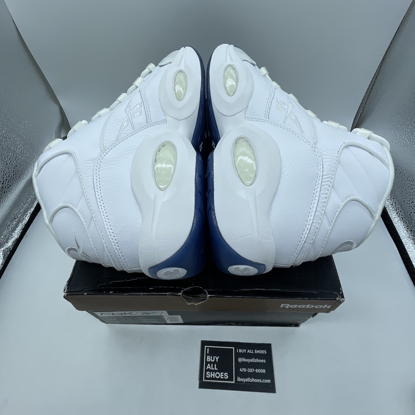 Size 11.5 - Reebok Question Mid Blue Sole (EF7598)
