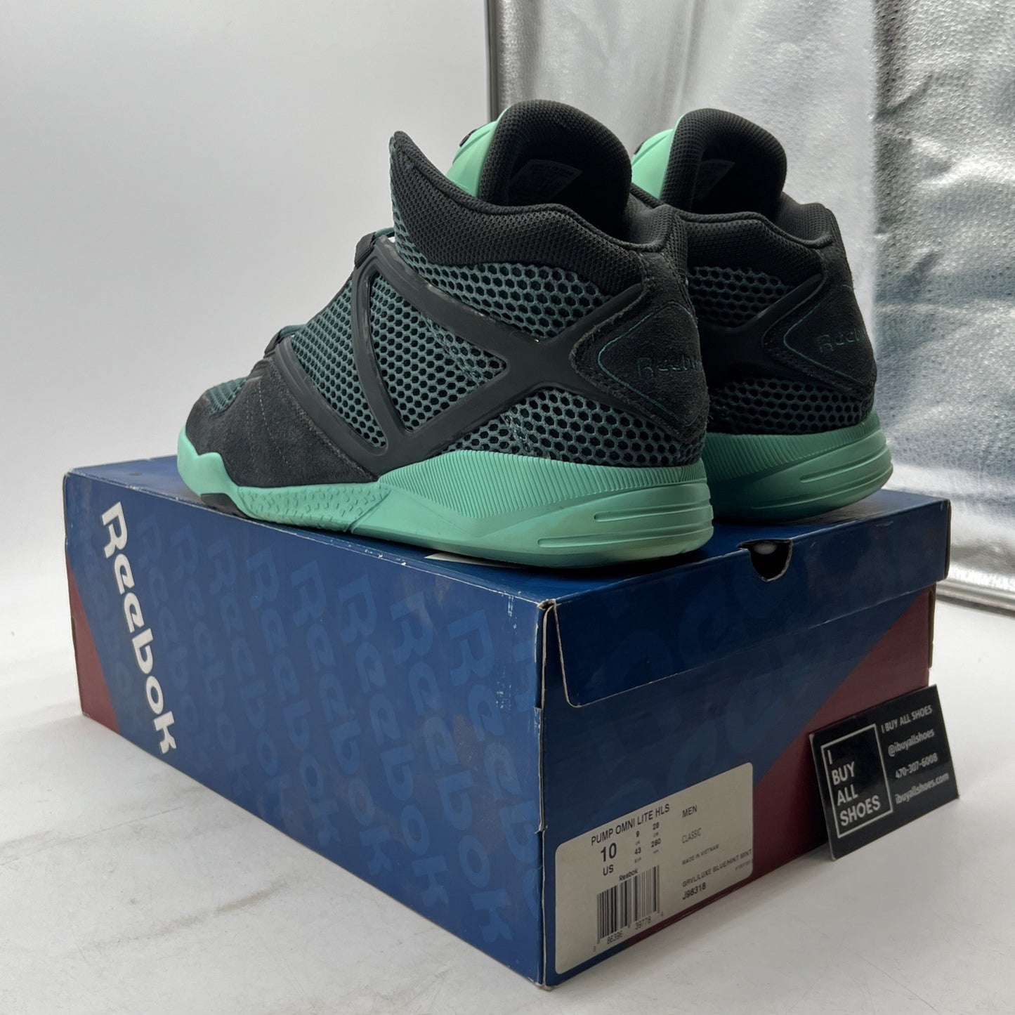 Size 10 - Reebok Pump Concepts Omni Lite HLS Hint Mint Retro (J98318)