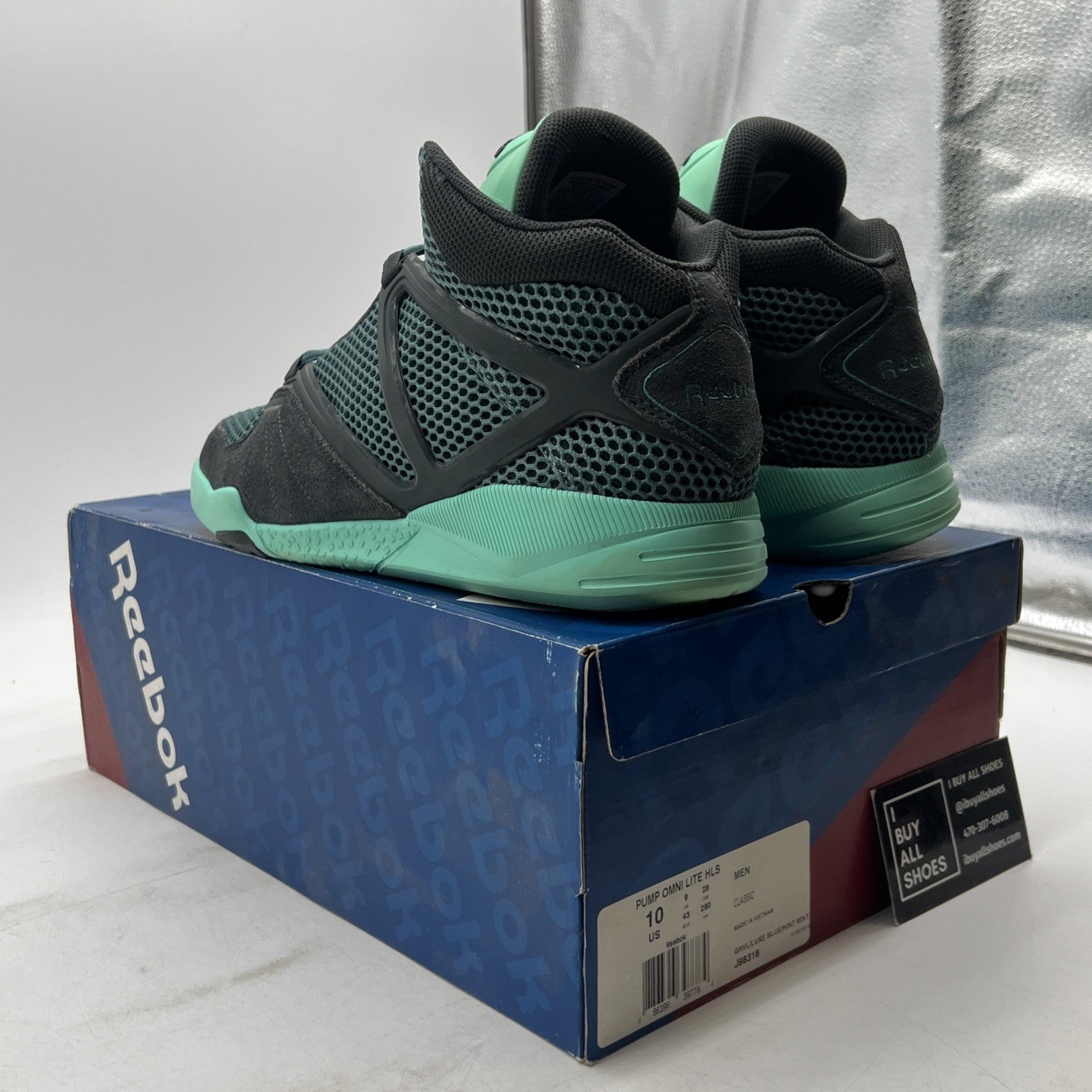 Size 10 - Reebok Pump Concepts Omni Lite HLS Hint Mint Retro (J98318)