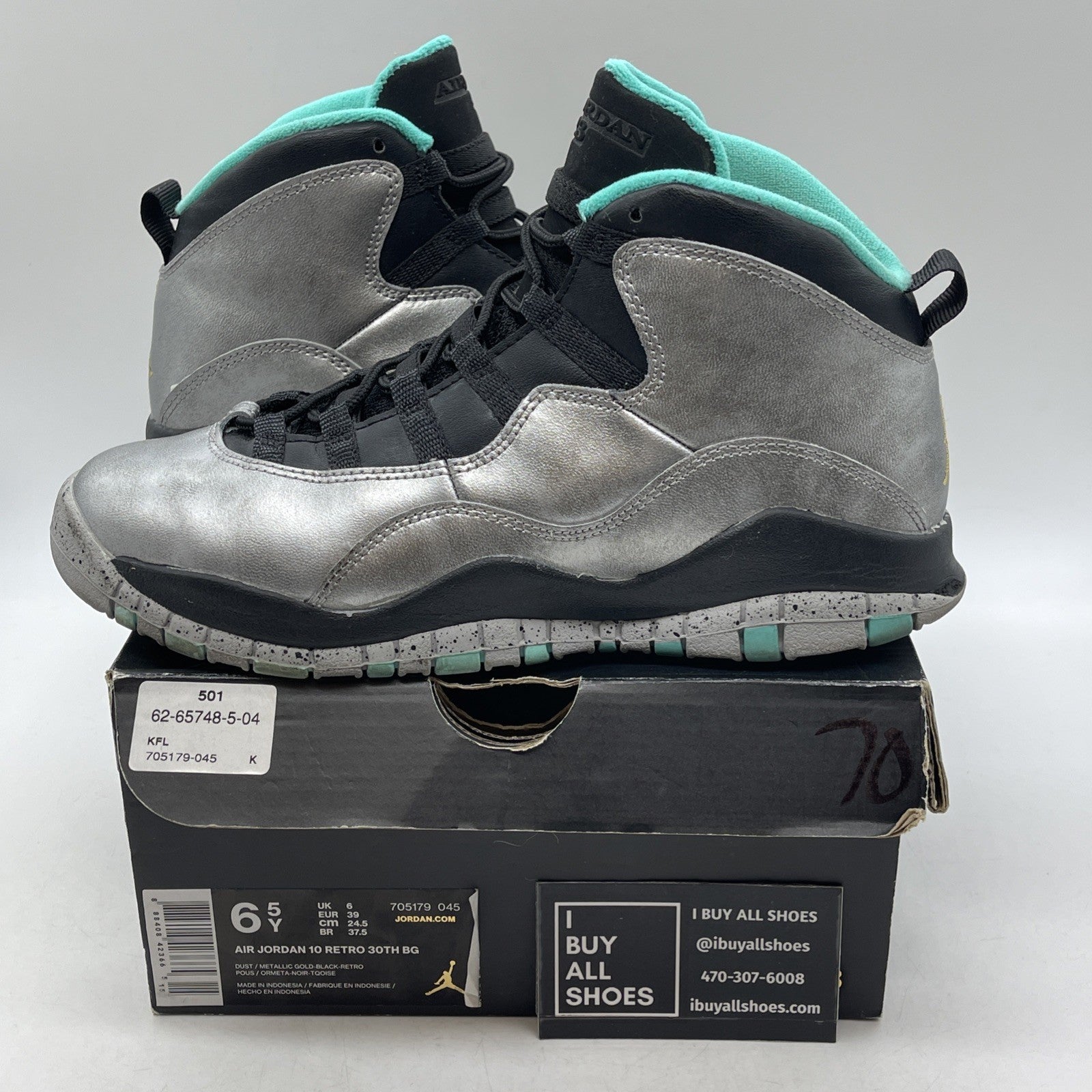 Size 6.5Y - Air Jordan 10 Retro Lady Liberty (705179-045)