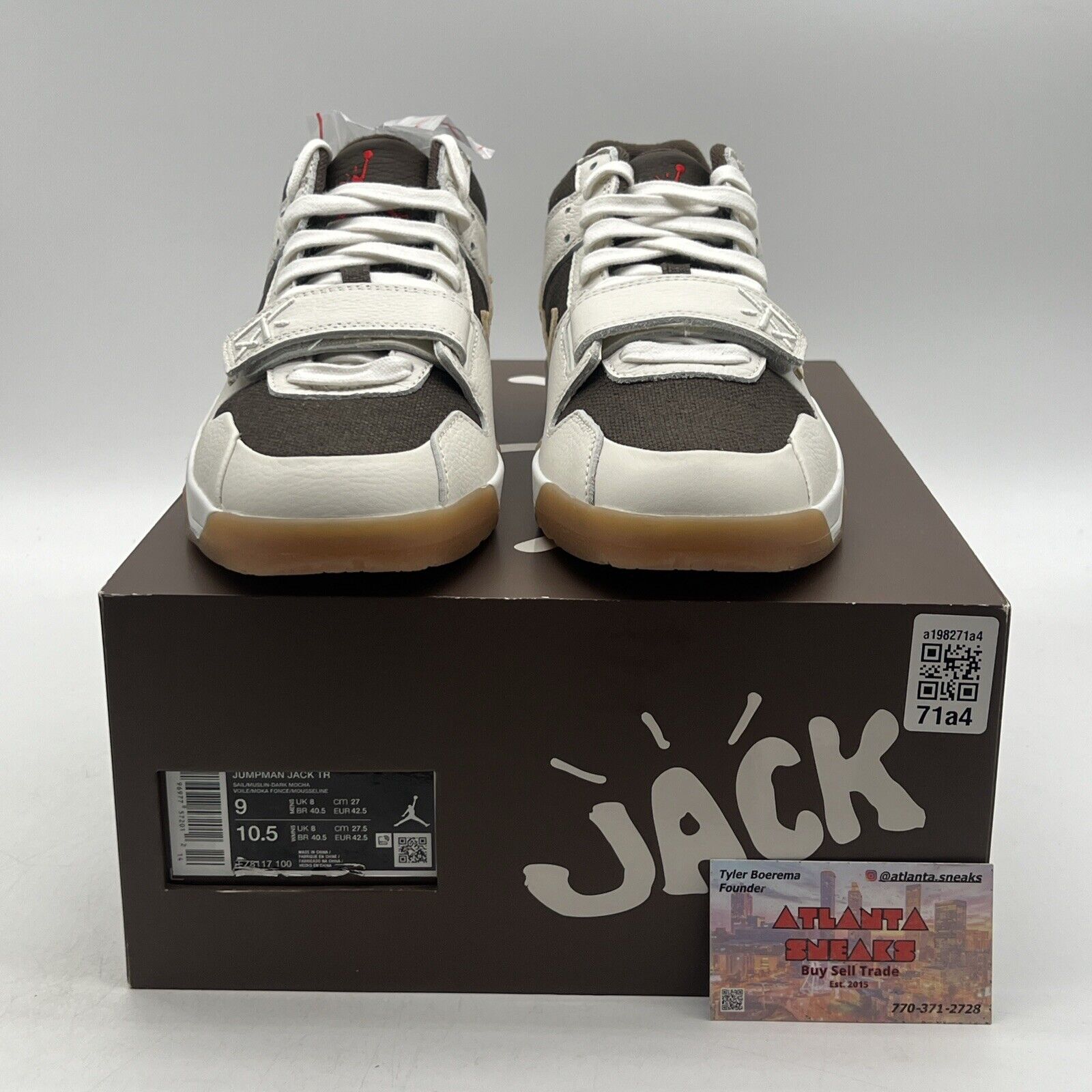 Size 9 - Jordan Jumpman Jack TR Sail Brown White Leather (FZ8117-100)