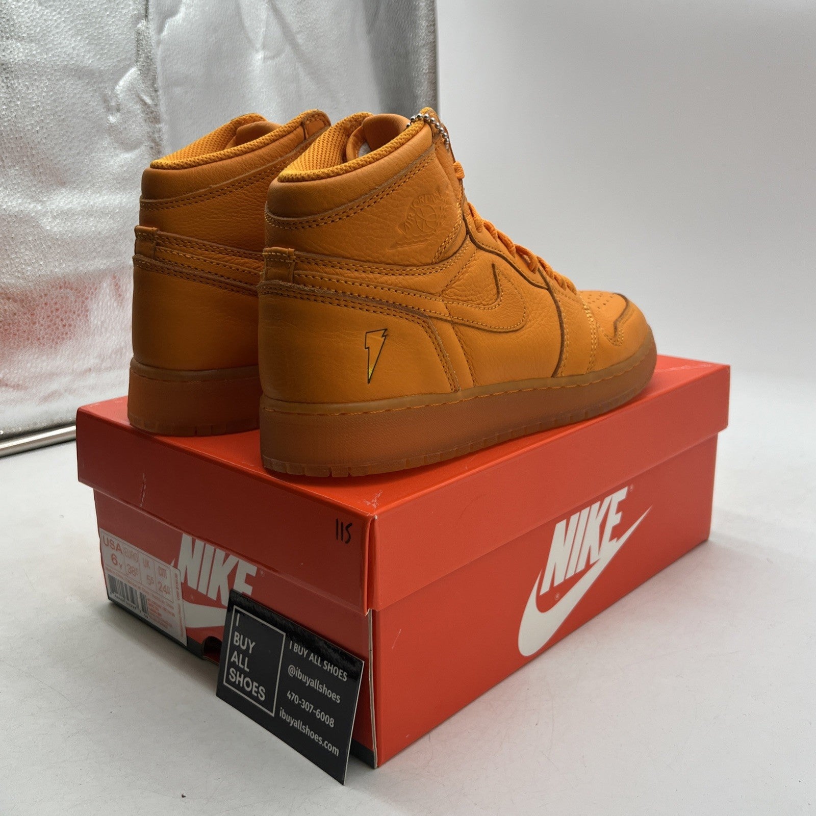 Size 6 - Air Jordan 1 Retro OG G8RD High Orange Peel (AJ6000-880)