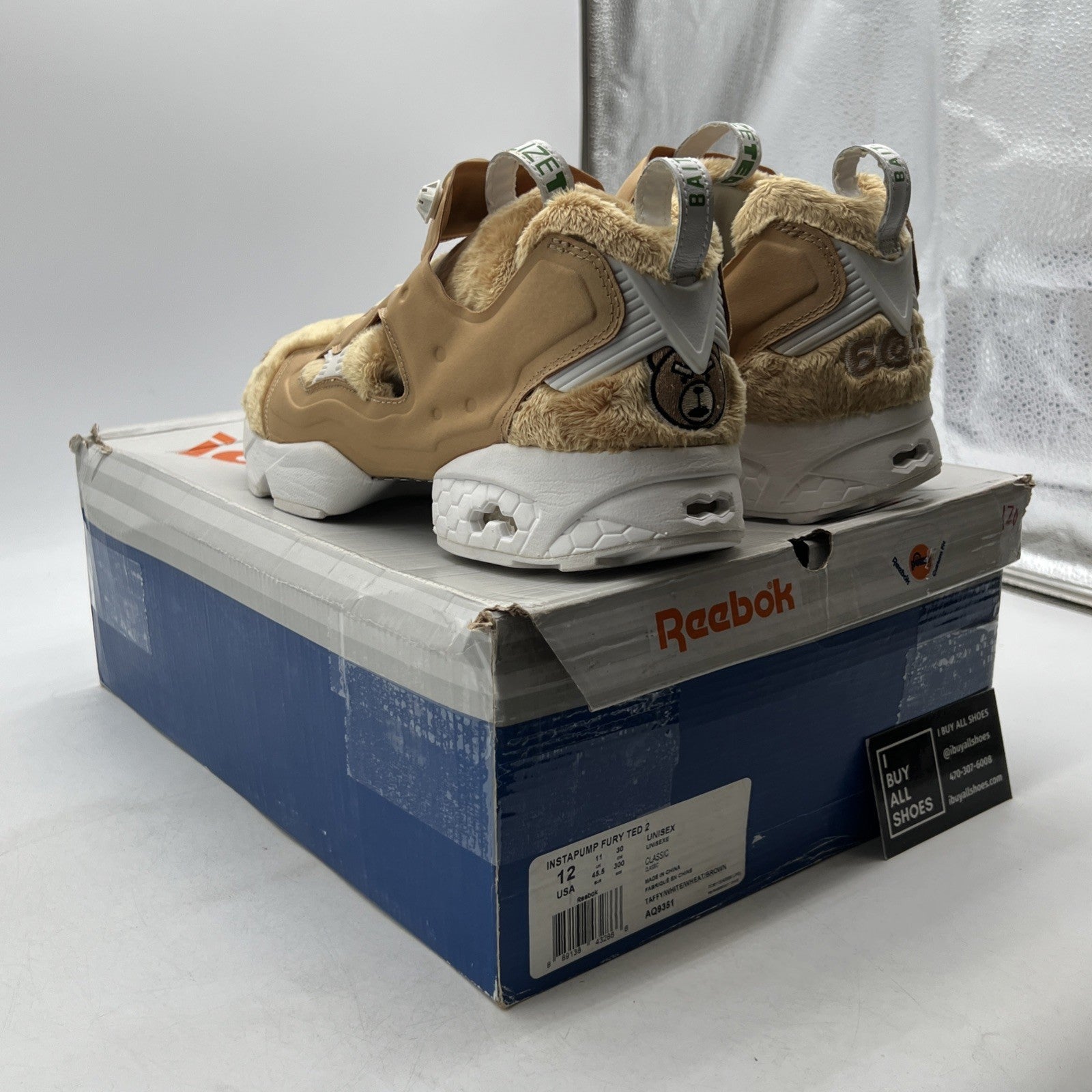 Size 12 - Reebok Ted 2 x Bait x InstaPump Fury Angry Ted (AQ9351)