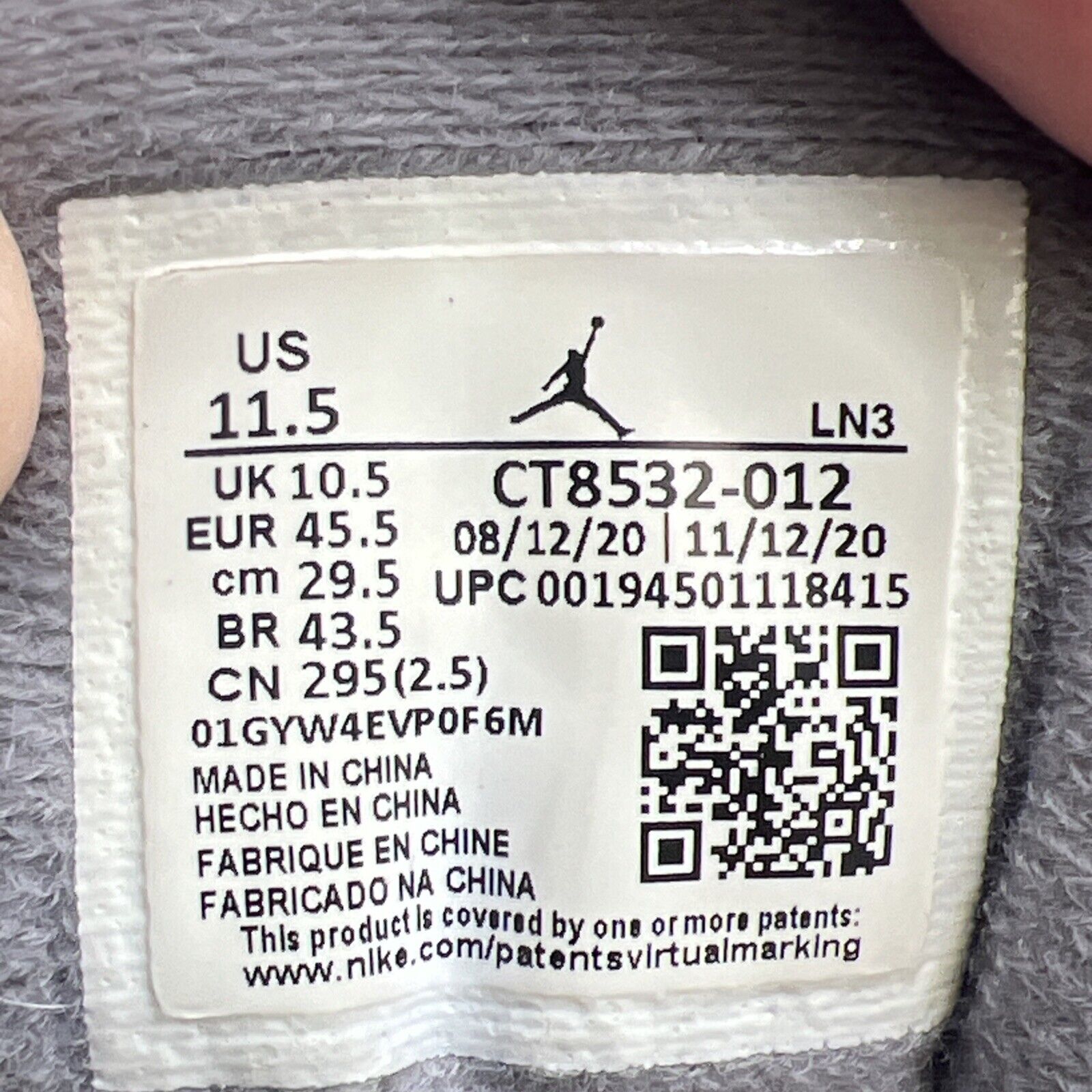 Size 11.5 - Air Jordan 3 Retro Mid Cool Grey (CT8532-012)