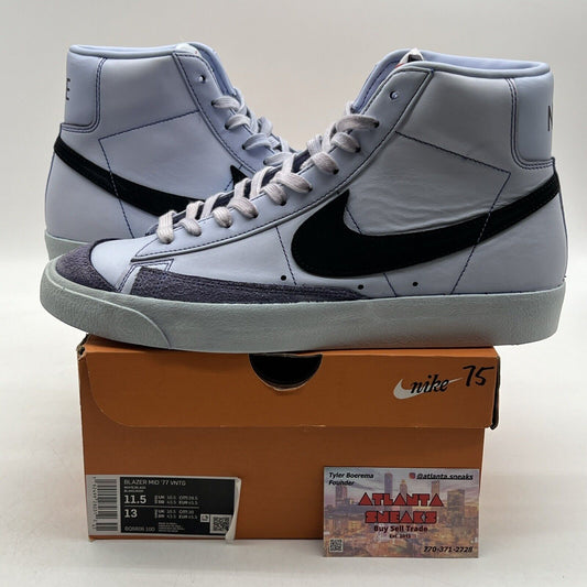 Size 11.5 - Nike Blazer Mid 77 Vintage White Black Purple Custom (BQ6806-100)