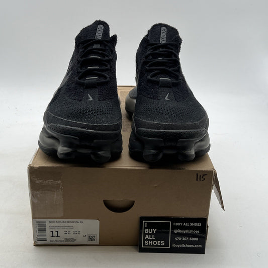 Size 11 - Nike Air Max Scorpion Flyknit Triple Black (DJ4701-003)