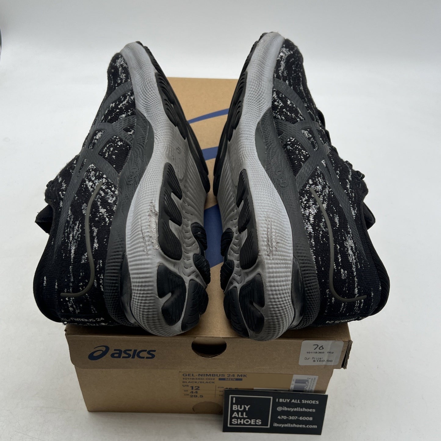 Size 12 - ASICS GEL-NIMBUS™ 24 MK Running Shoes in Black/Black (1011B360-002)