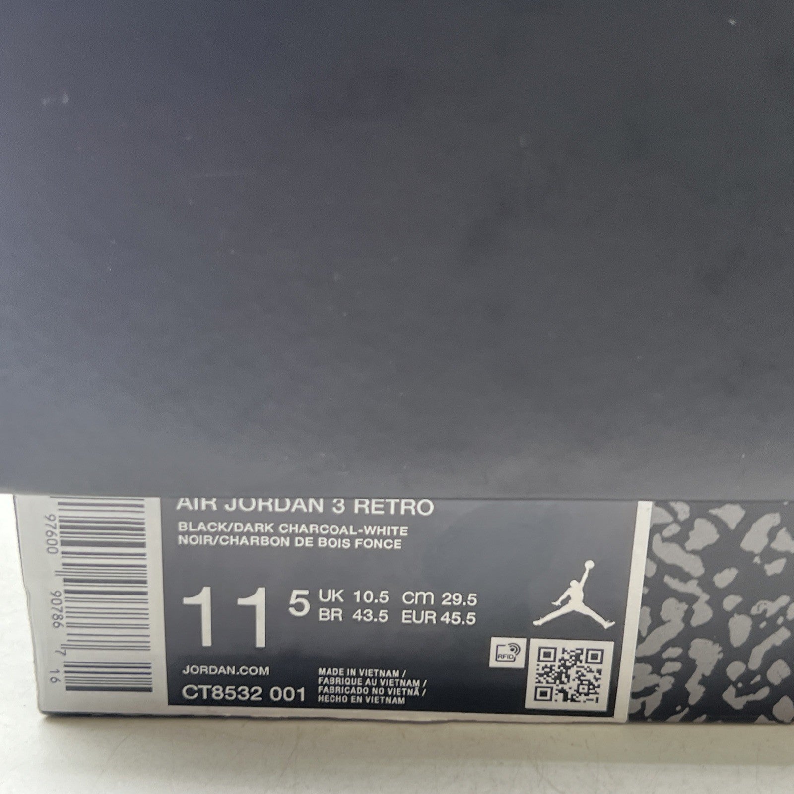 Size 11.5 - Air Jordan 3 Retro 2025 Black Cat (CT8532-001)