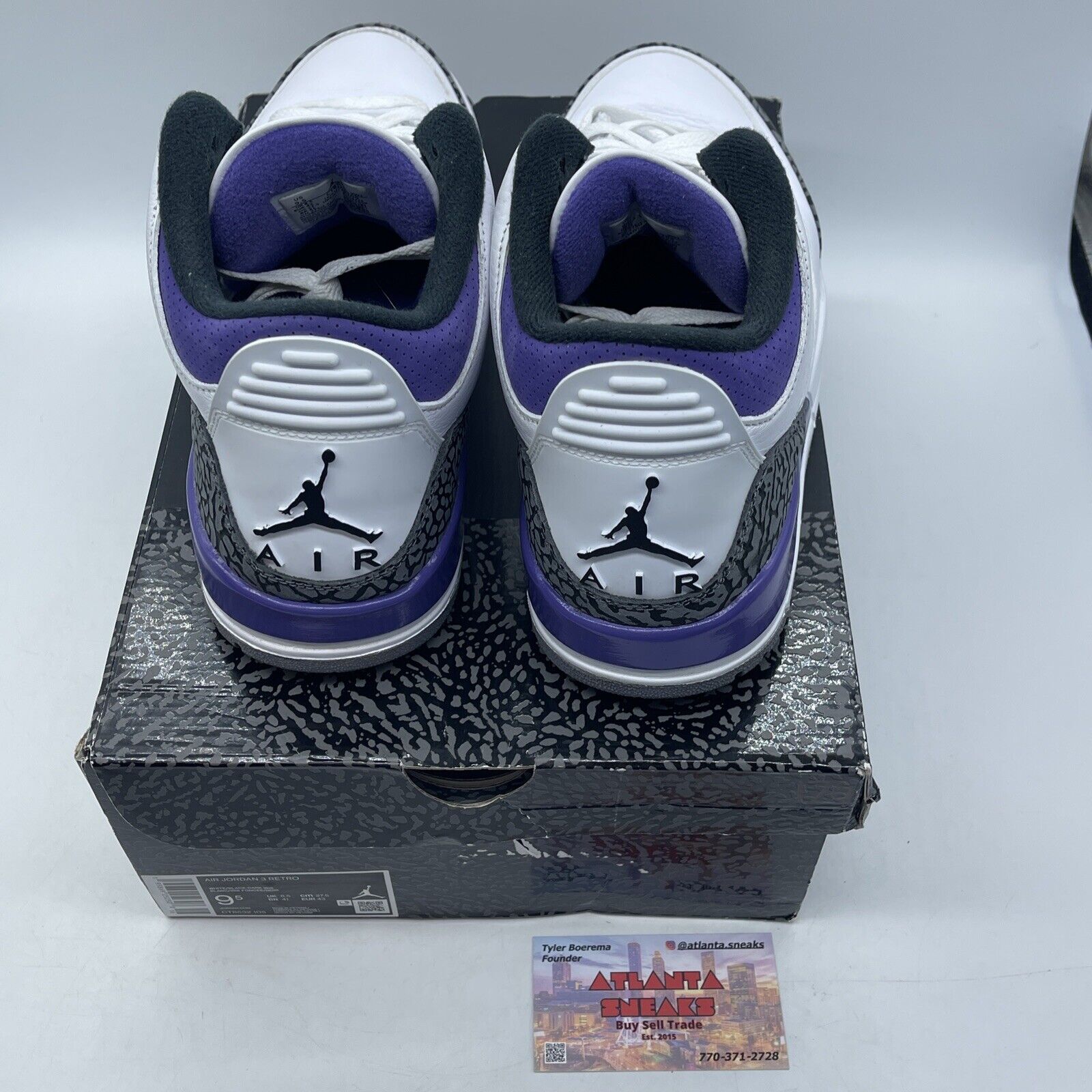 Size 9.5 - Jordan 3 Retro Mid Dark Iris Purple White Leather (CT8532-105)