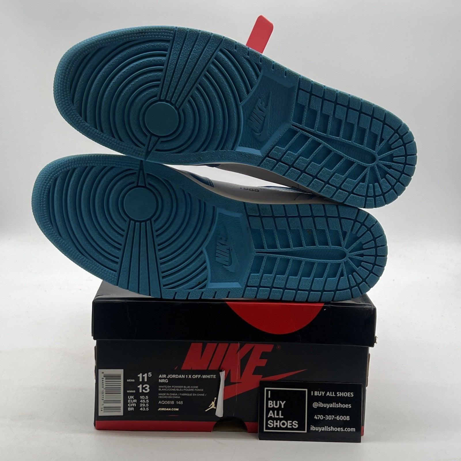 Size 11.5 - Air Jordan 1 Retro OG x Off-White High UNC (AQ0818-148)