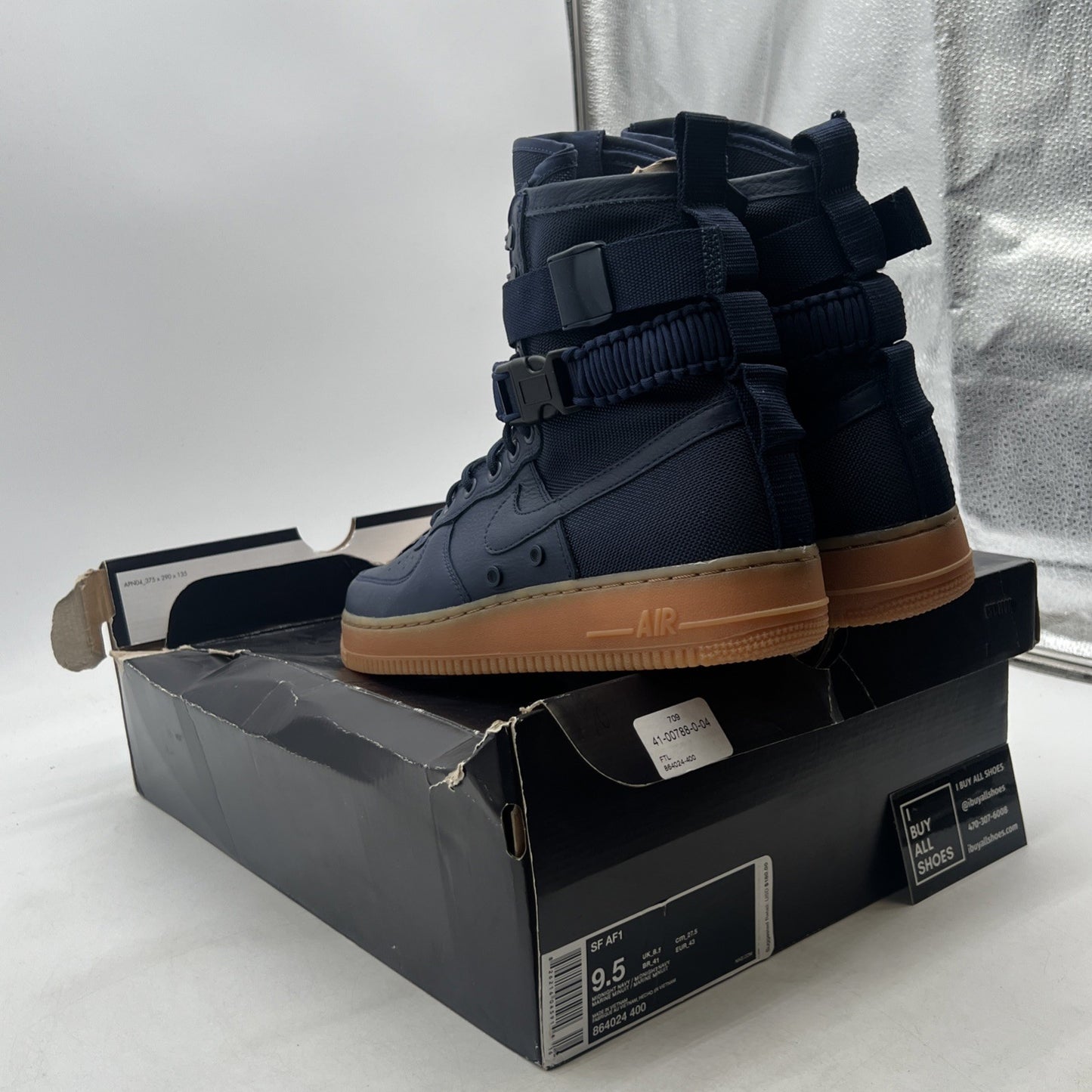 Size 9.5 - Nike Air Force 1 Midnight Navy (864024-400)