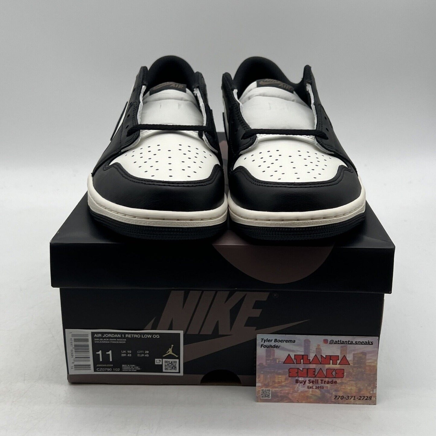 Size 11 - Air Jordan 1 Retro OG Low Mocha Black White Leather (CZ0790-102)