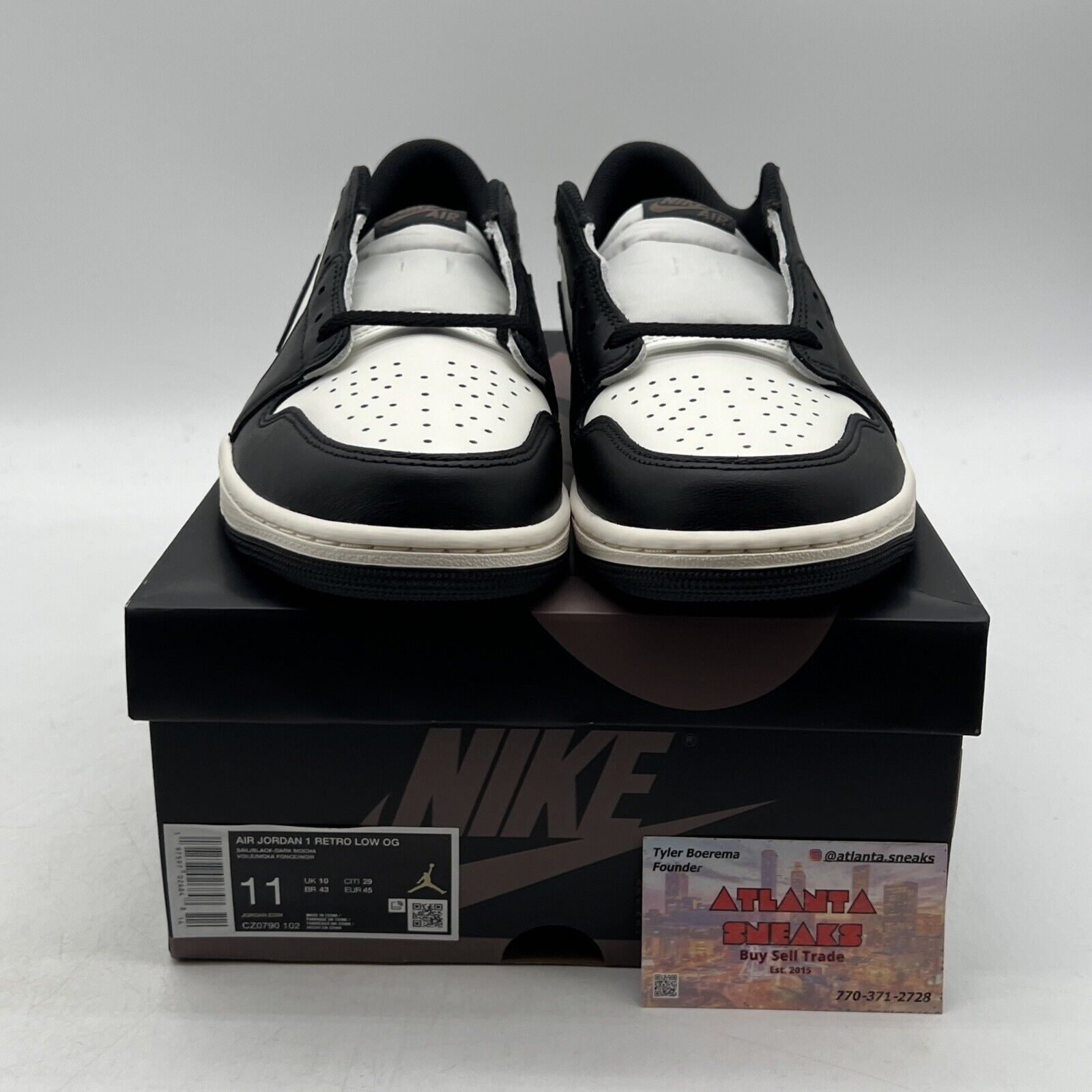 Size 11 - Air Jordan 1 Retro OG Low Mocha Black White Leather (CZ0790-102)