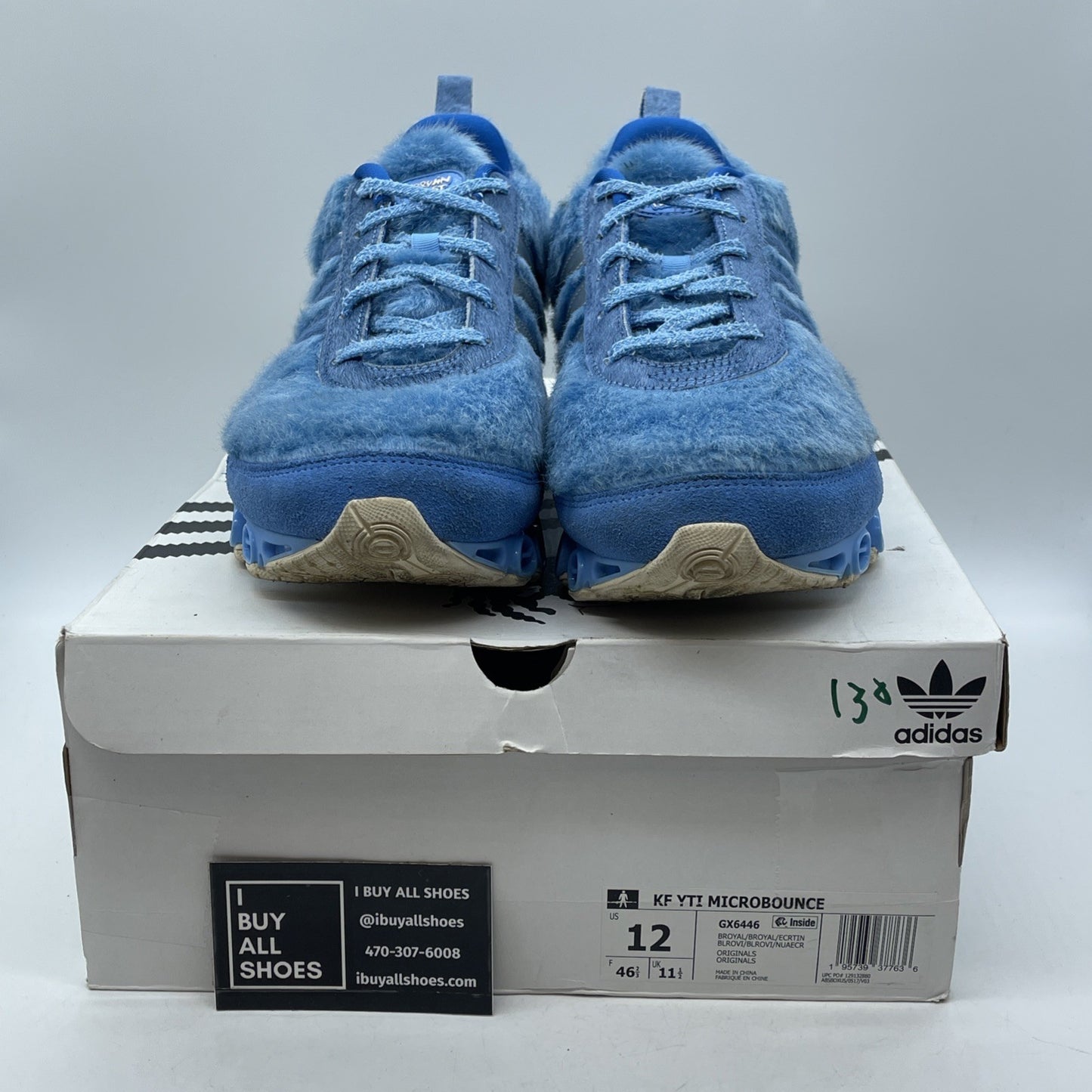 Size 12 - adidas Kerwin Frost x Microbounce T1 YTI Blue Suede (GX6446)