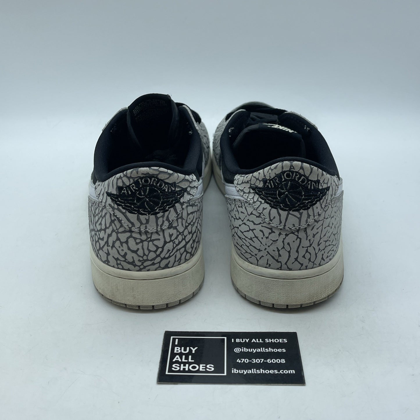 Size 12 - Air Jordan 1 Retro OG Low Black Cement Grey Suede Leather (CZ0790-001)