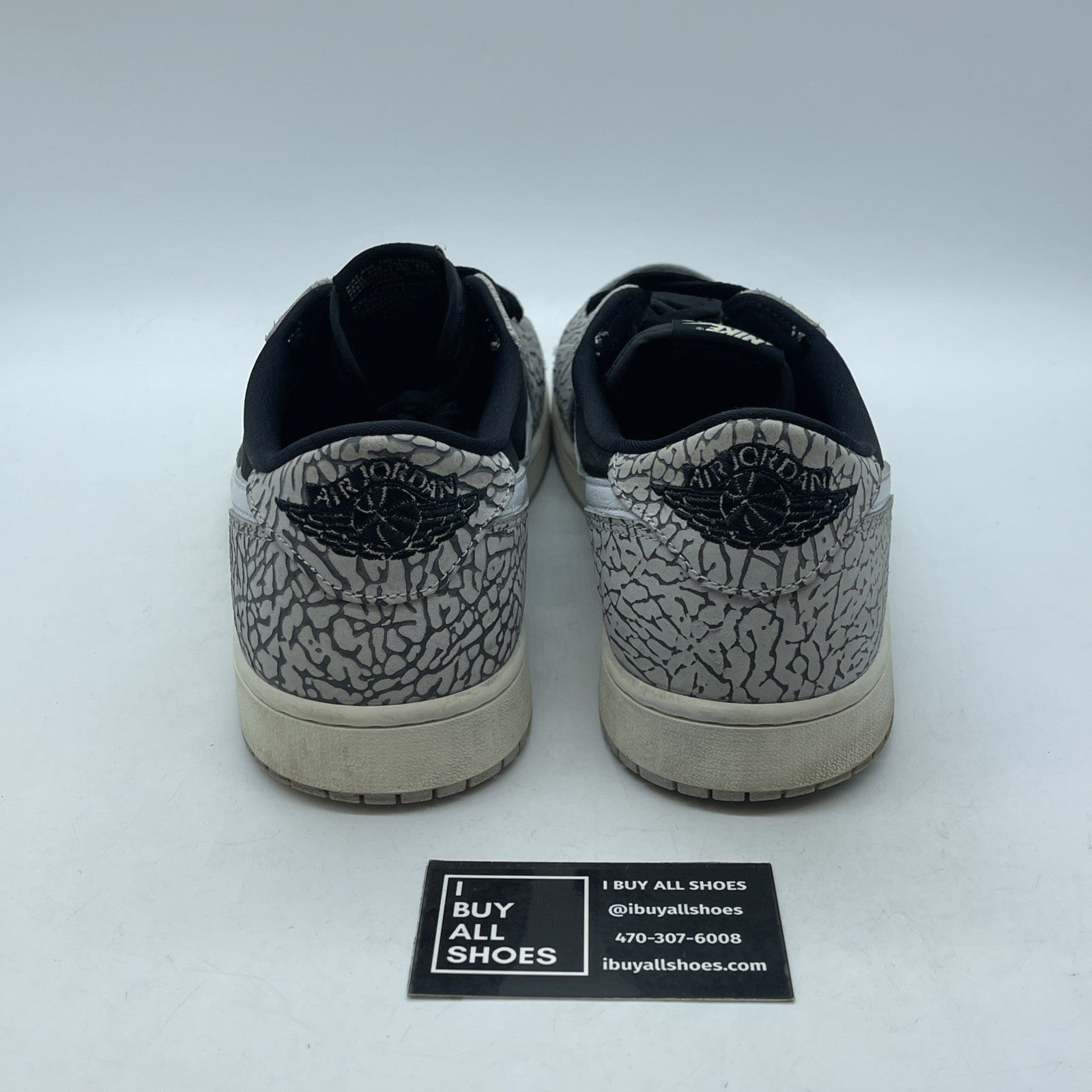 Size 12 - Air Jordan 1 Retro OG Low Black Cement Grey Suede Leather (CZ0790-001)